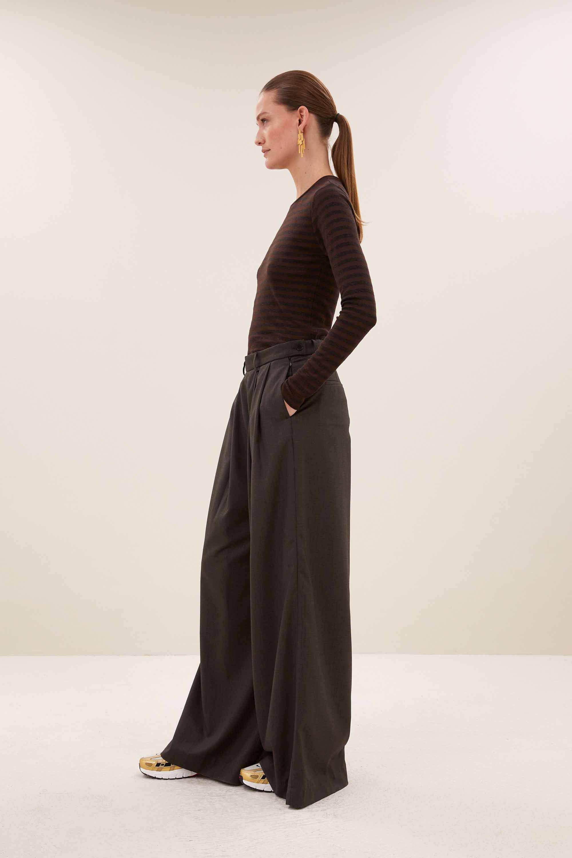 basic-ls-melange-stripe-top-coffee-bean-all-time classic-aansluitende fit-ronde halslijn-by-bar-aanvullende-foto