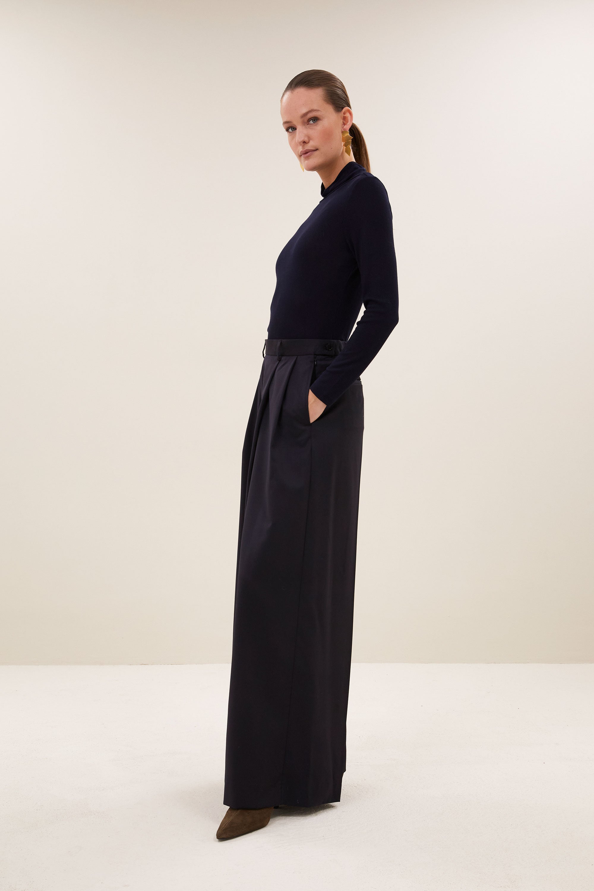 basic ls turtle rib top | night sky