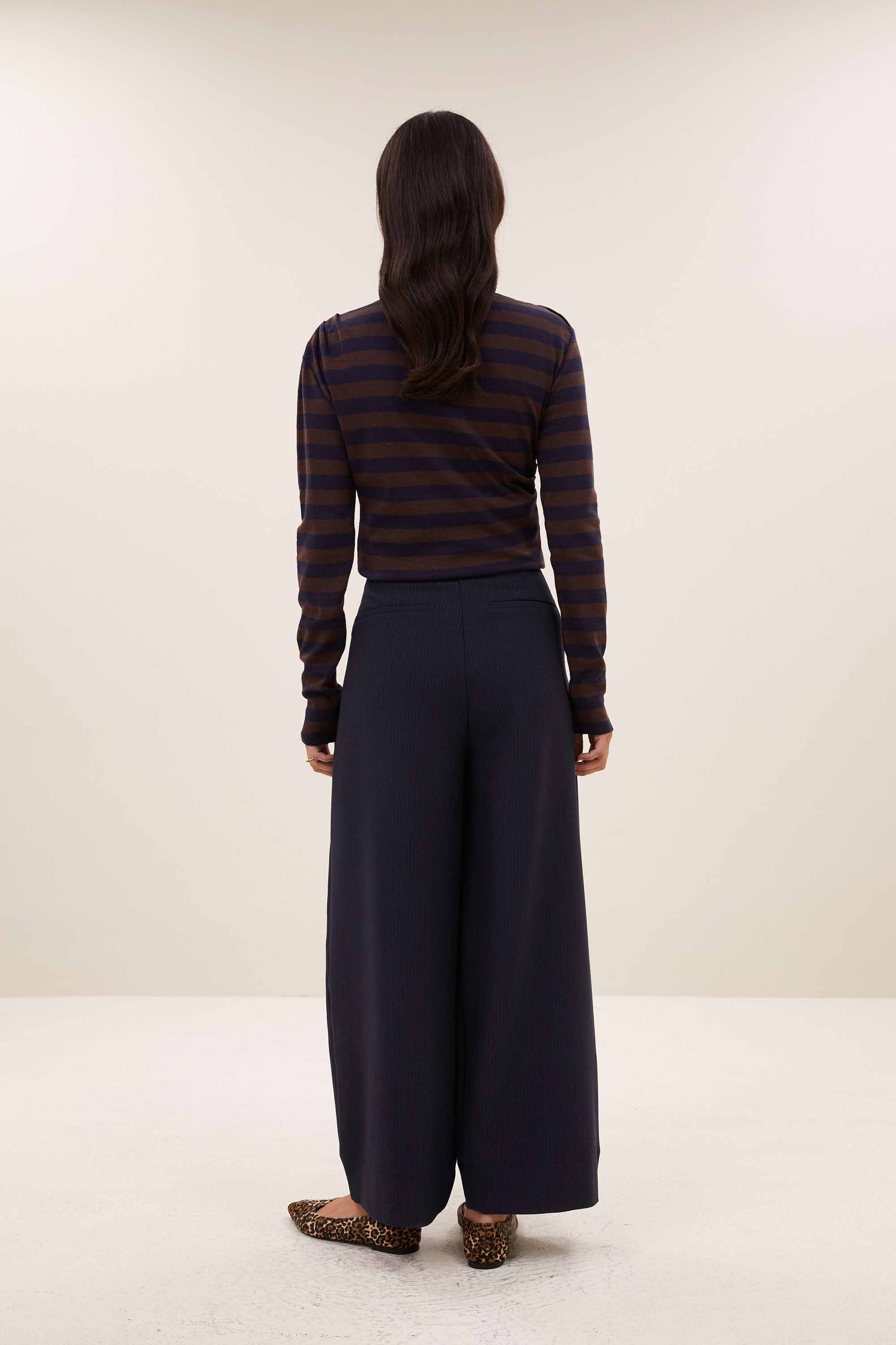 leya big stripe top | coffee bean