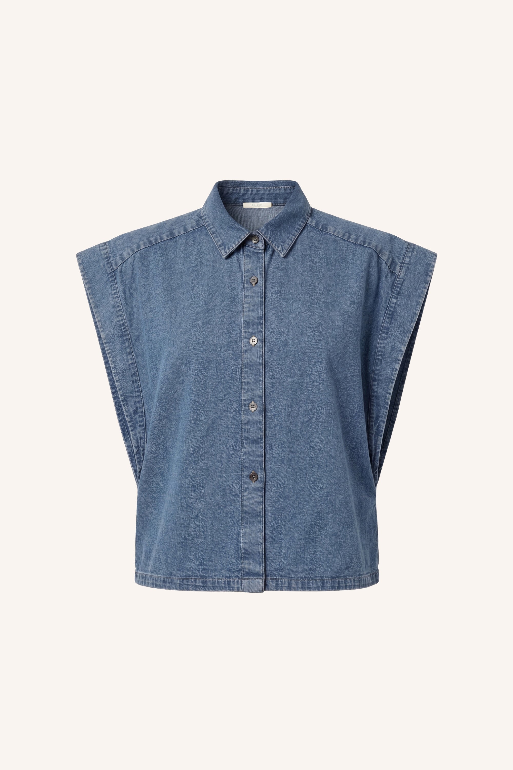 pixie short denim blouse | medium denim