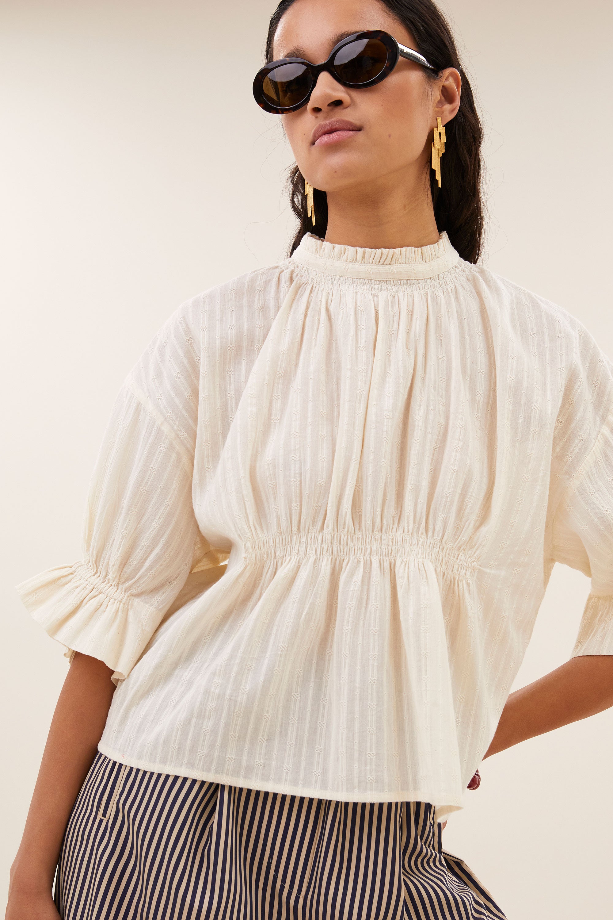 isabel dobby blouse | sand
