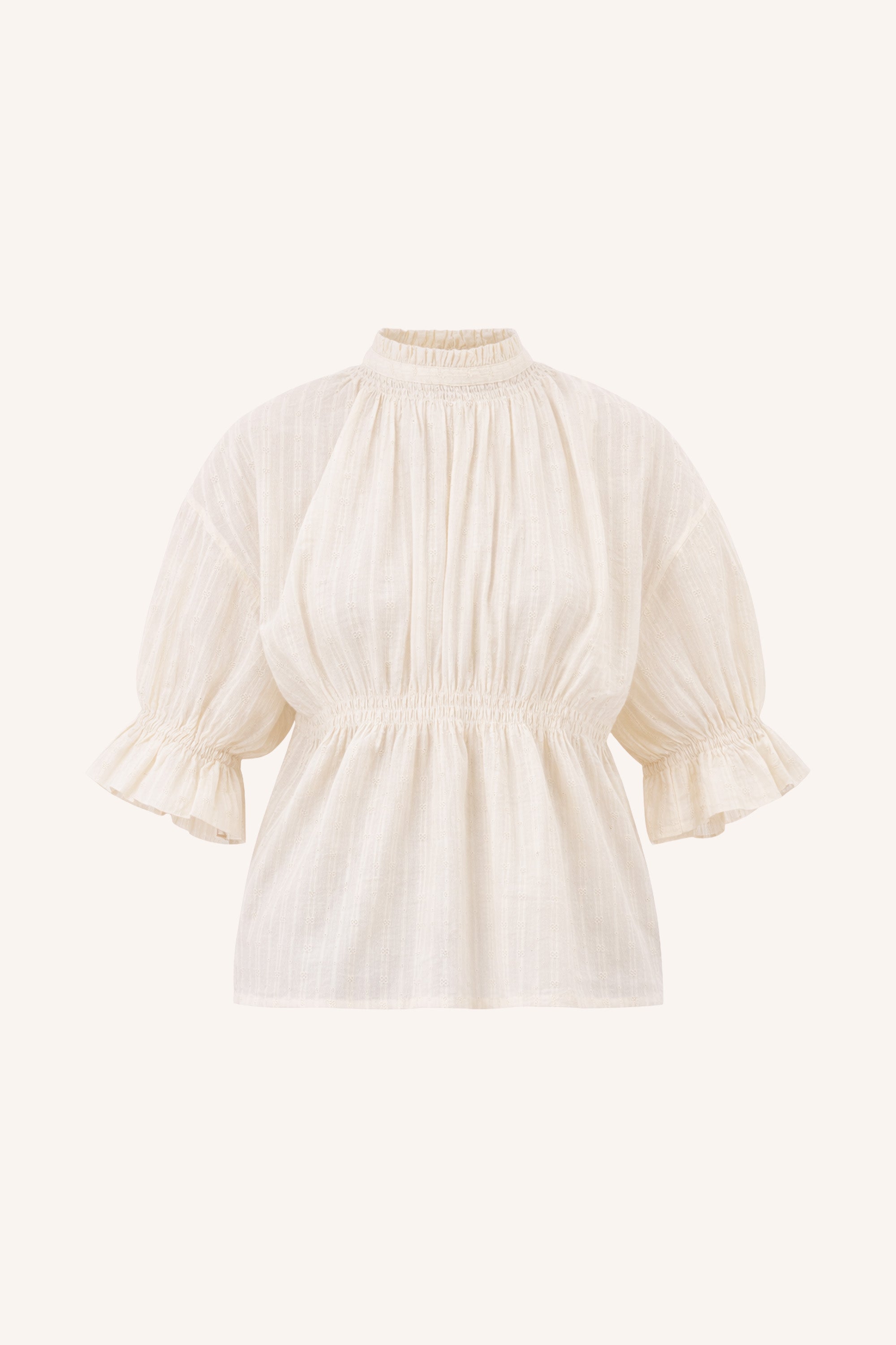 blouse-isabel dobby blouse sand-by-bar-aanvullende foto
