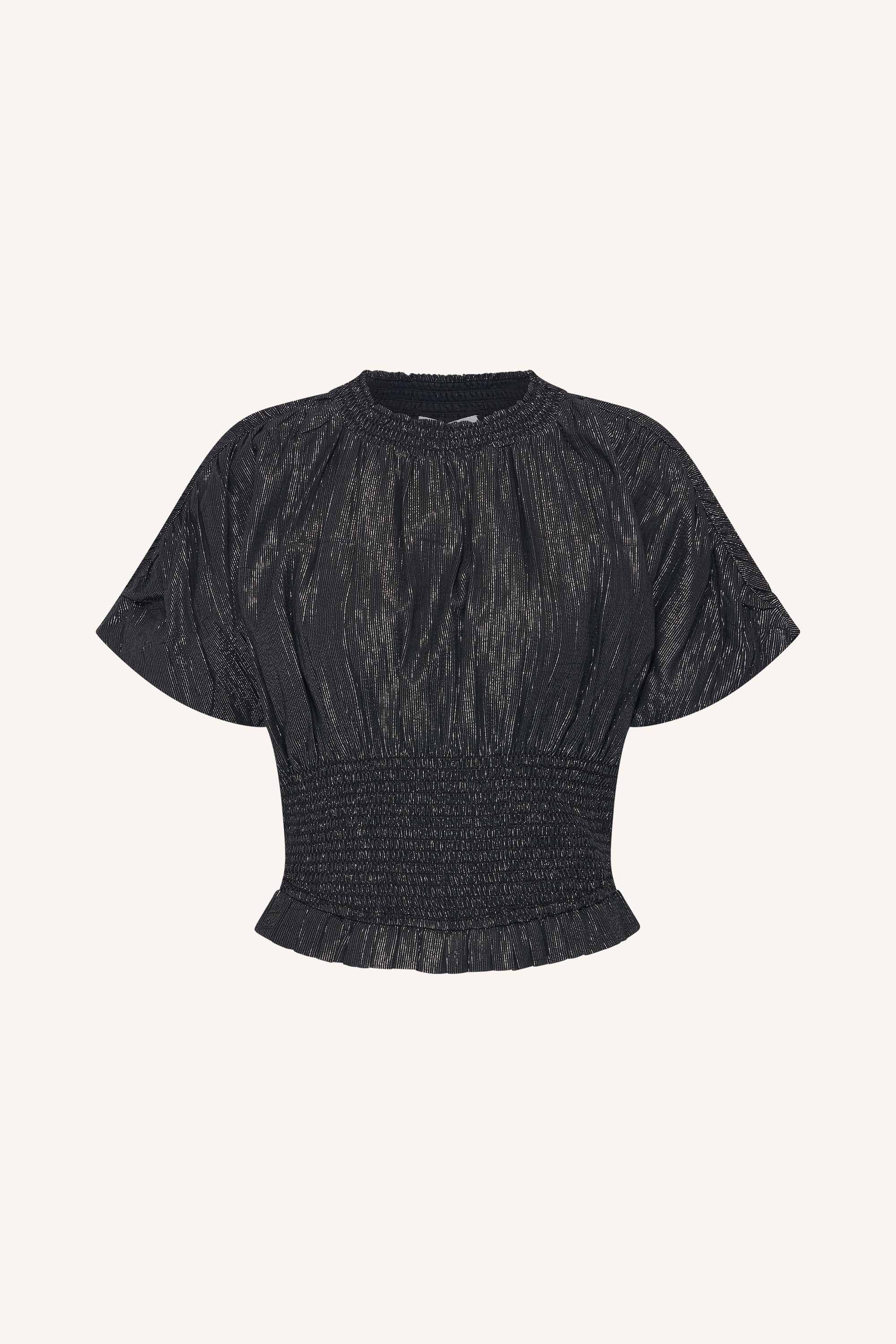 mela lurex blouse | silver