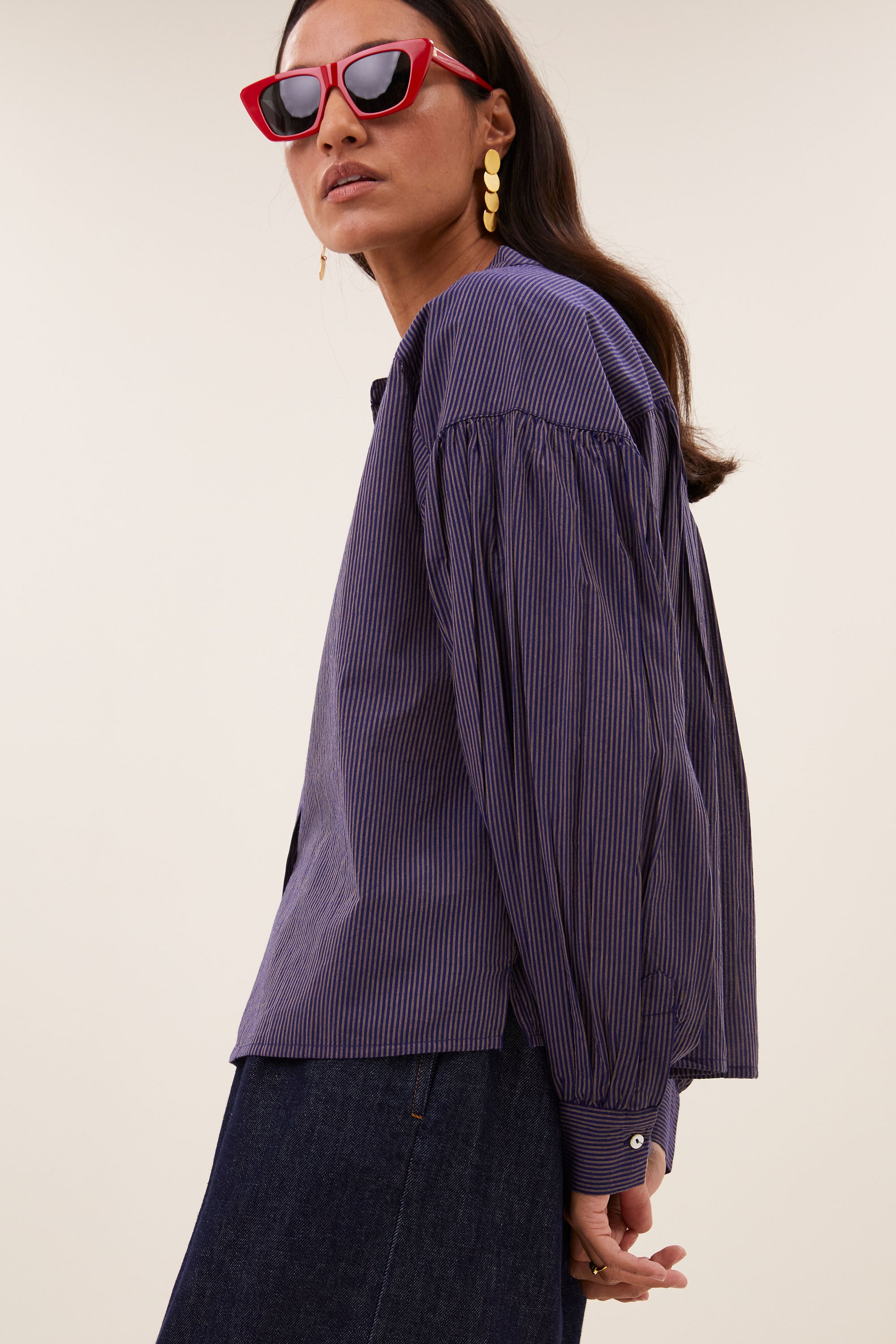 ella stripe blouse | tulsi stripe