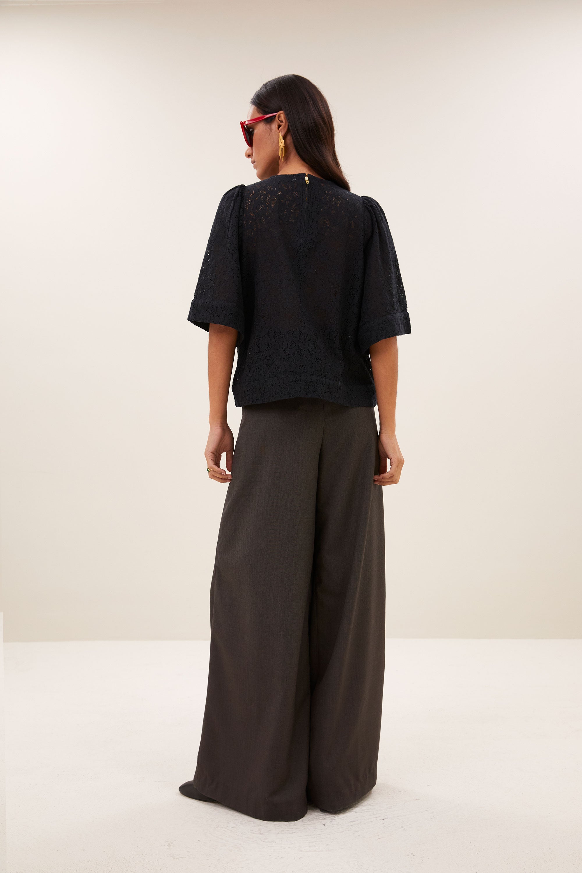 olivia lace blouse | black