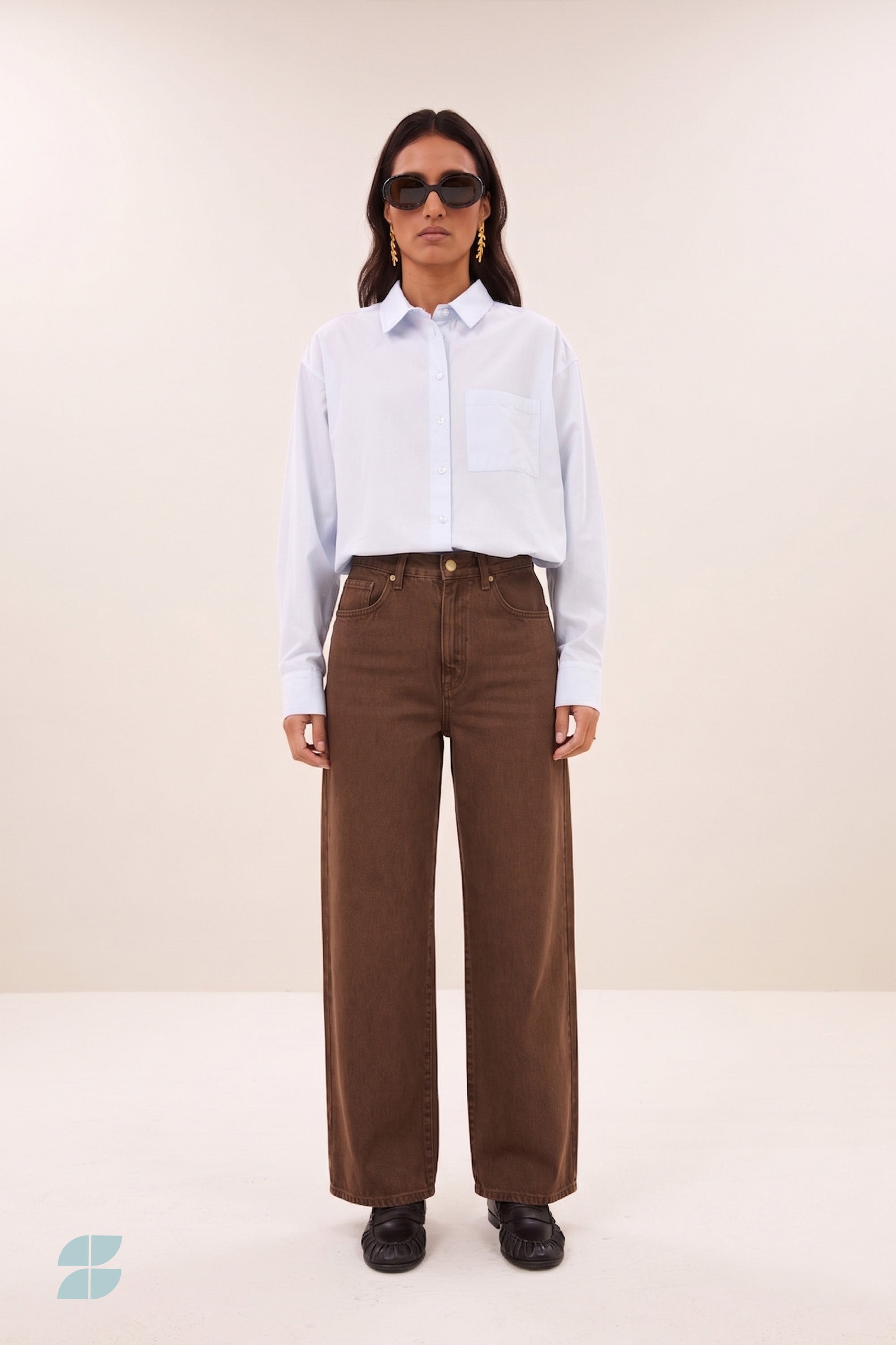 lise chambray blouse | light blue