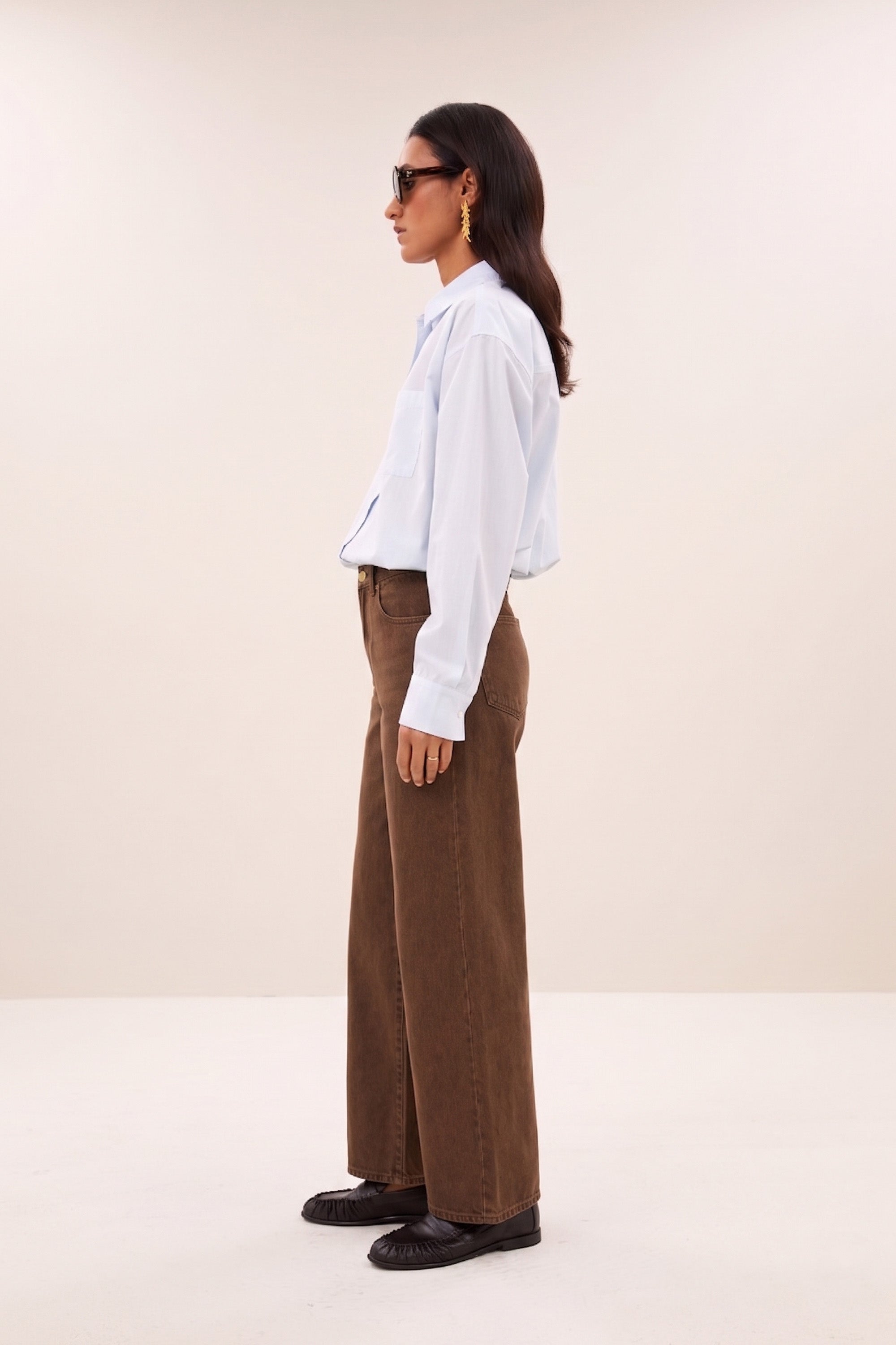 lise chambray blouse | light blue