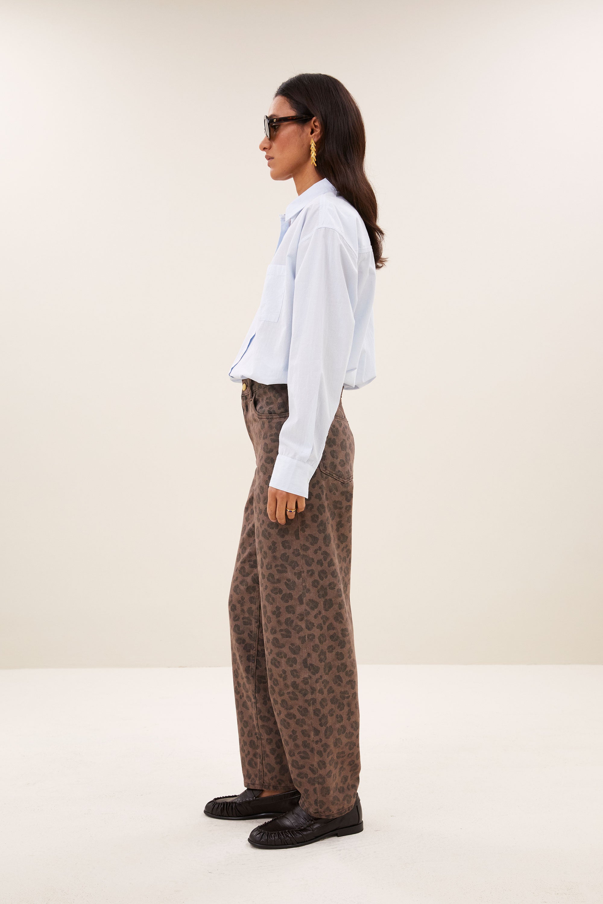 lise chambray blouse | light blue