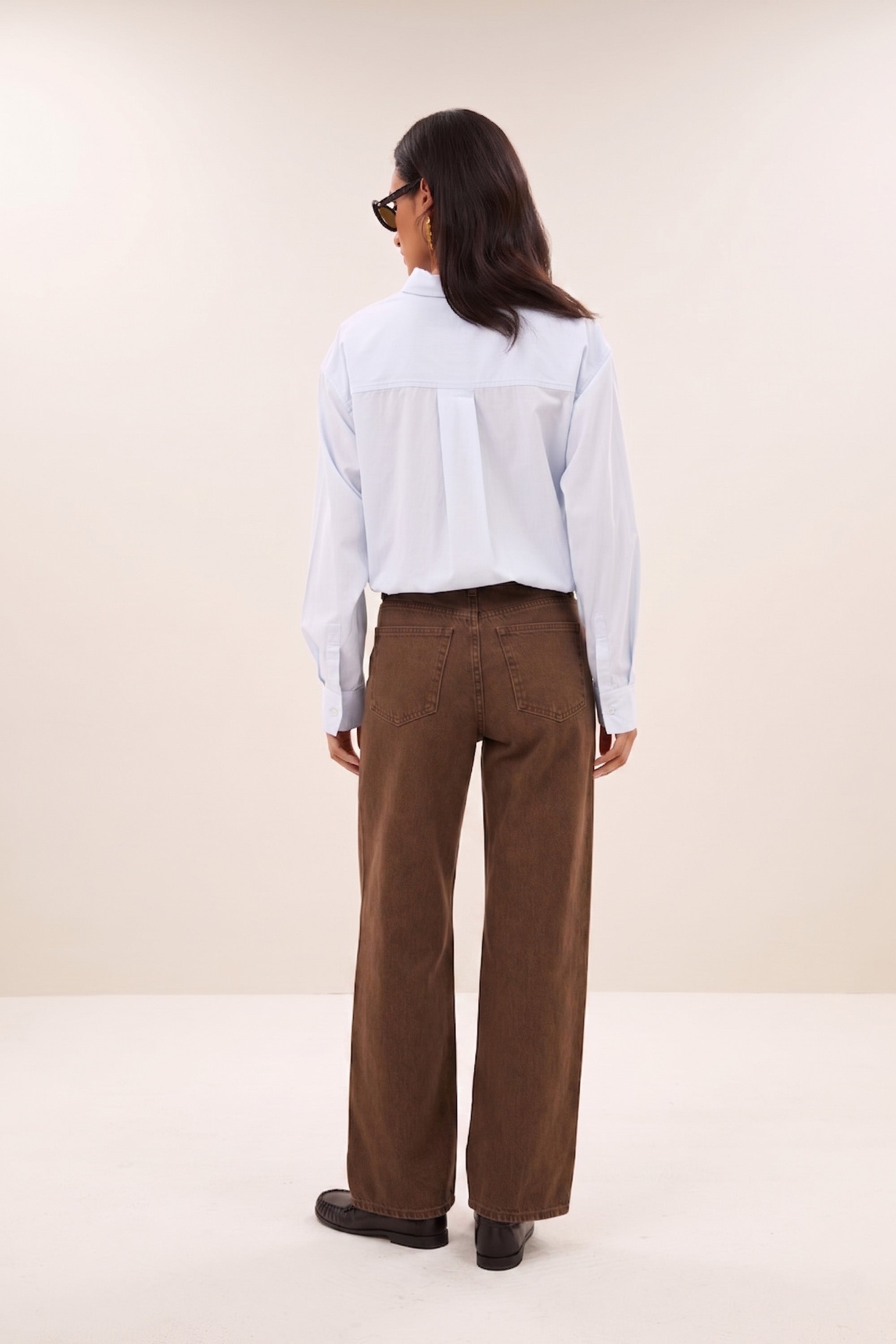 lise chambray blouse | light blue