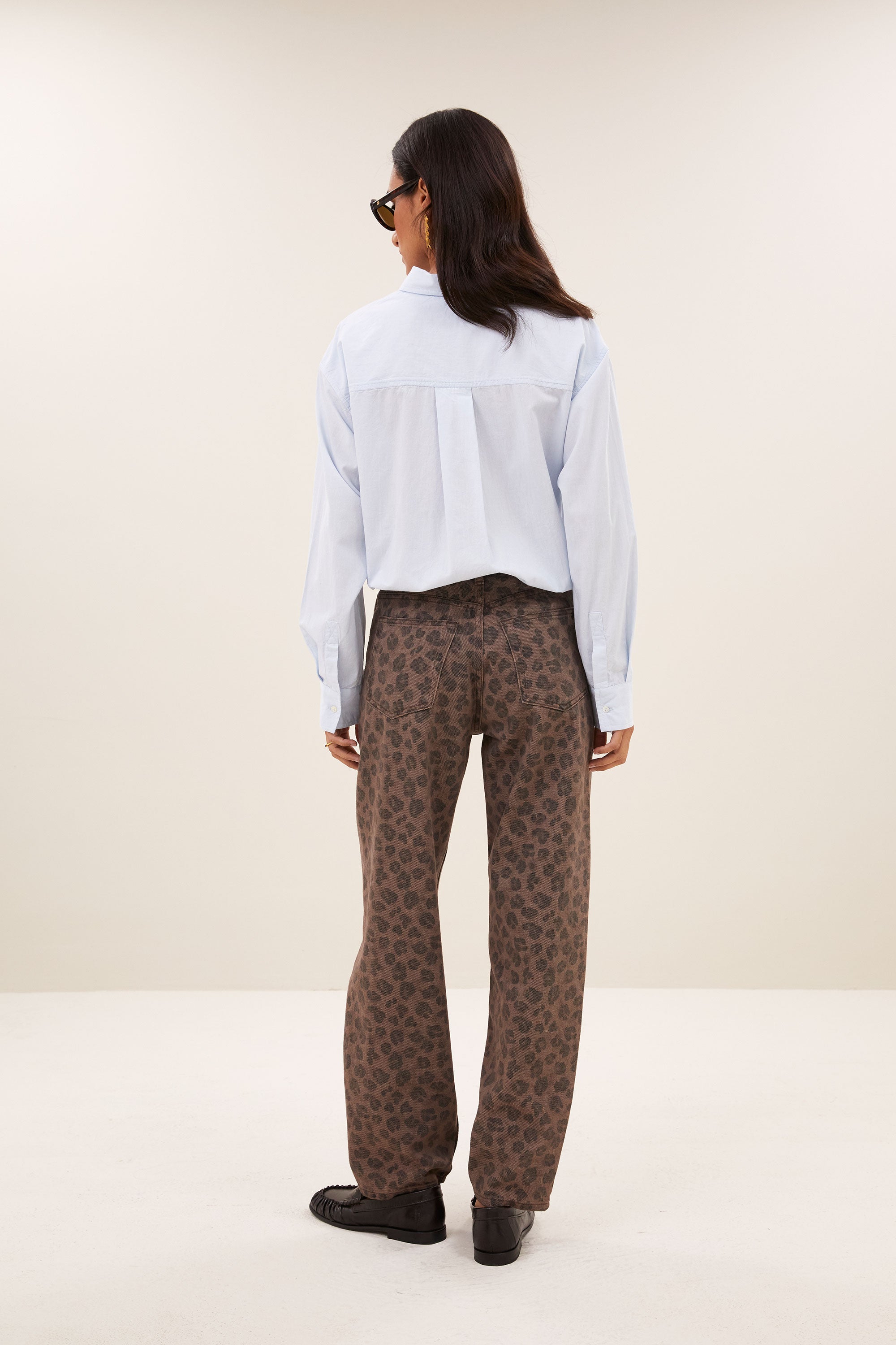 lise chambray blouse | light blue