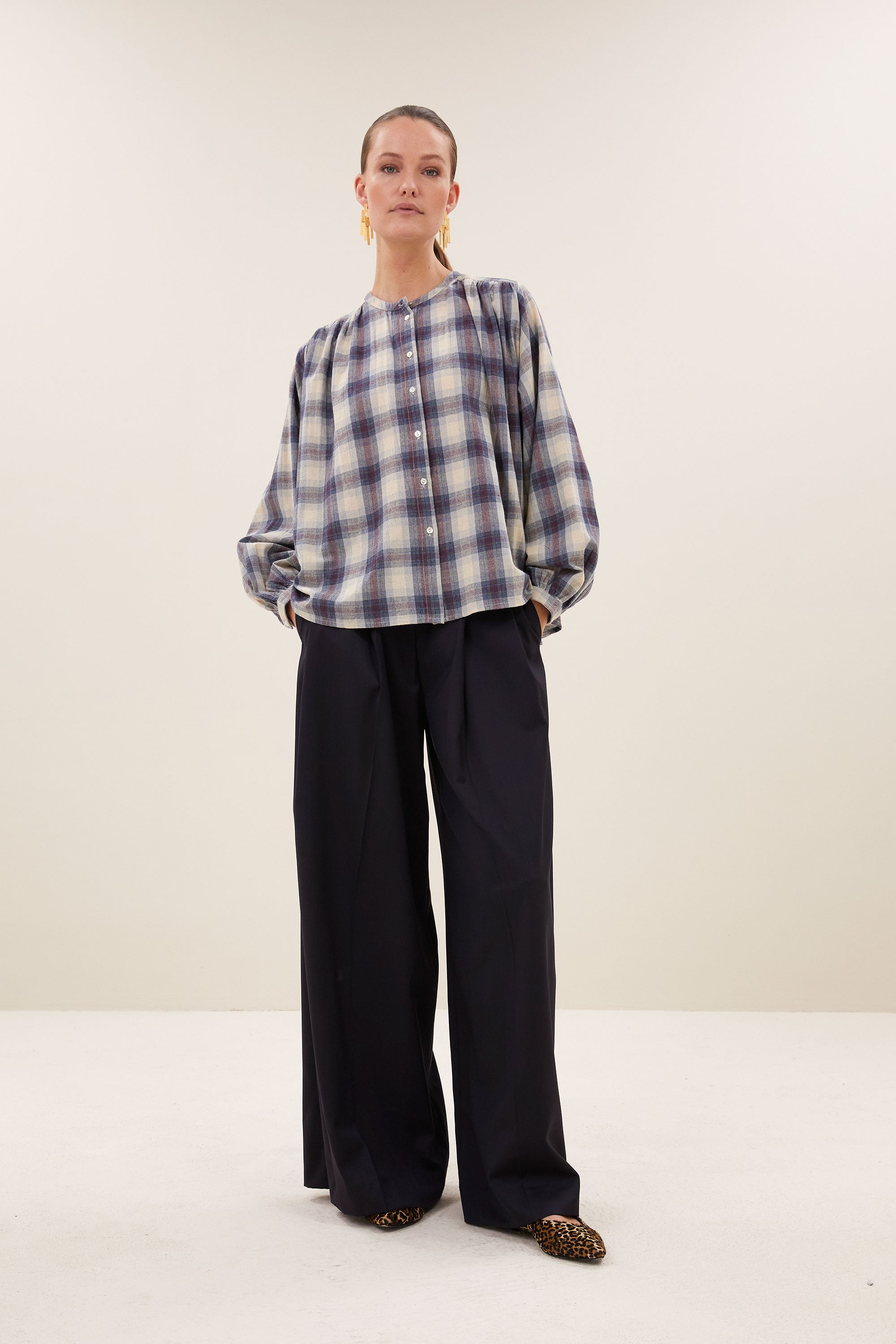 nyka tokyo check blouse | tokyo check