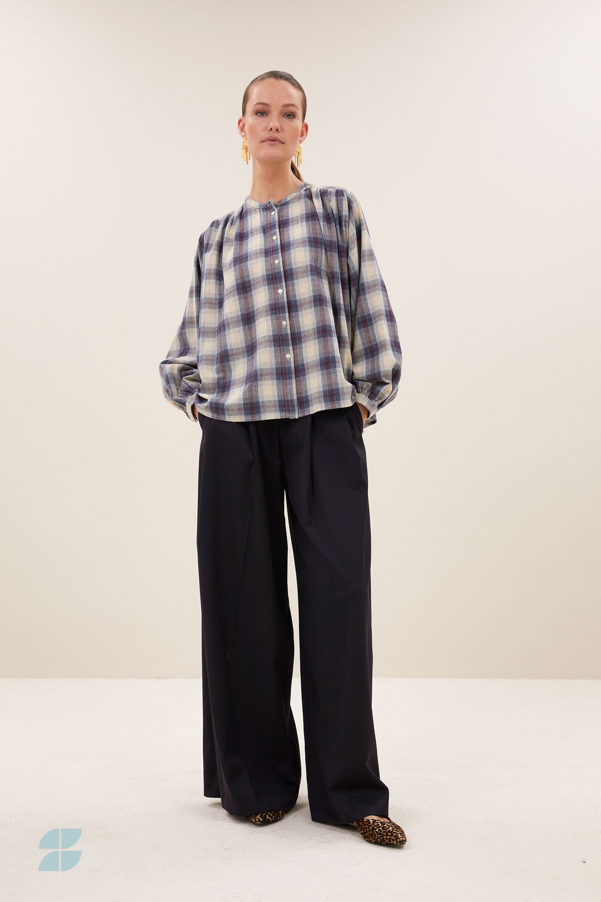 nyka tokyo check blouse | tokyo check