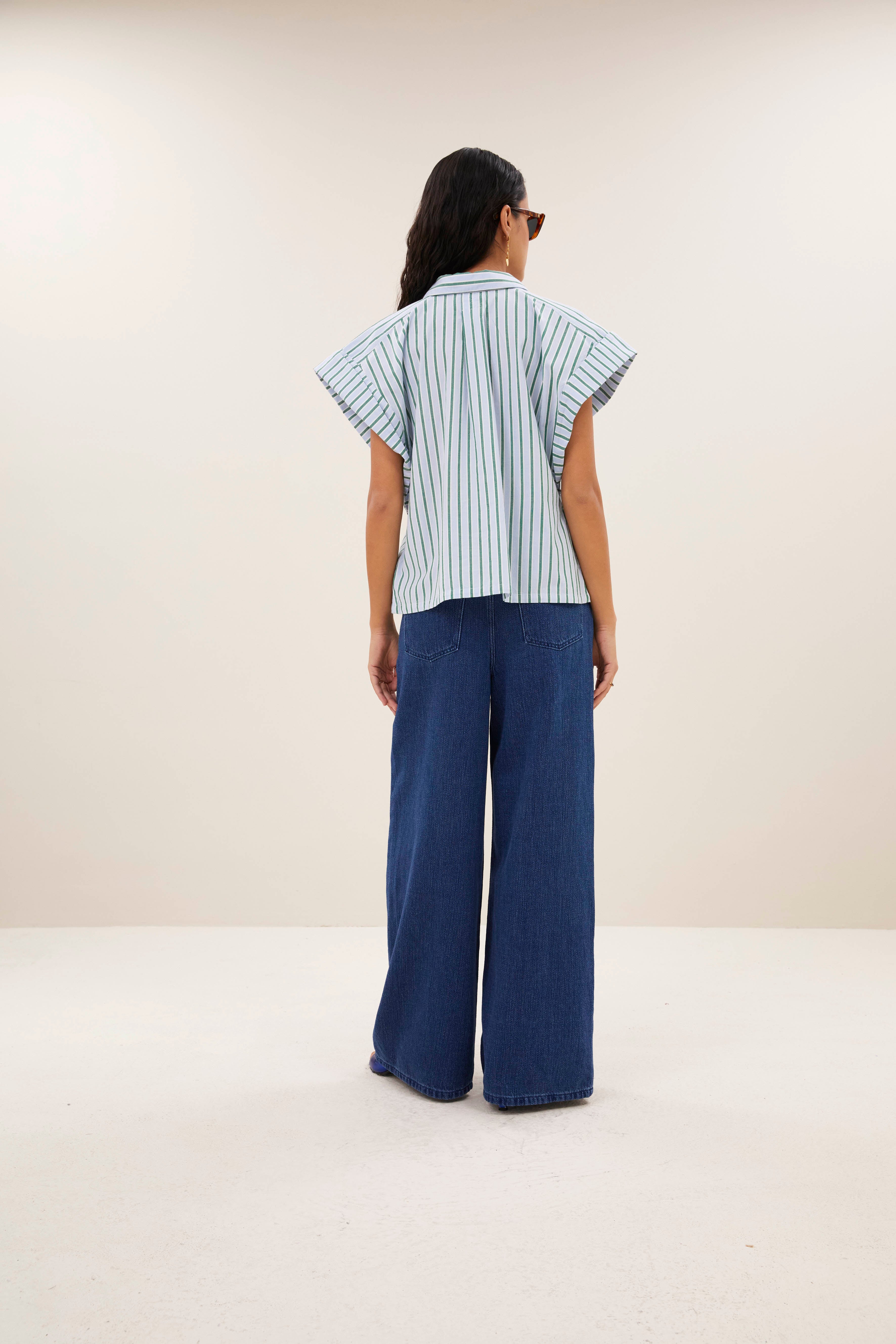 blouse-pixie sea blouse green sea stripe-by-bar-aanvullende foto