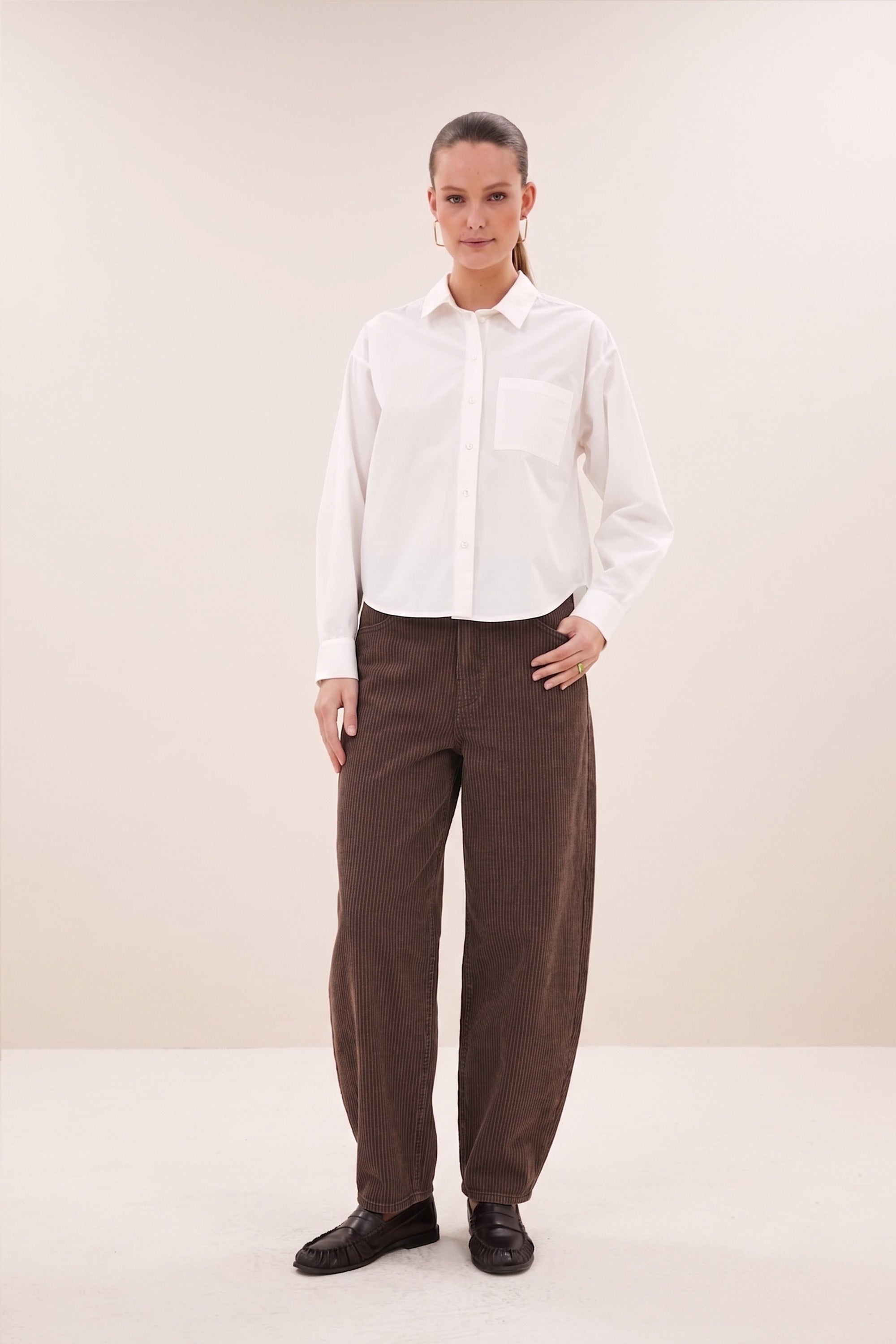 lise poplin blouse | white