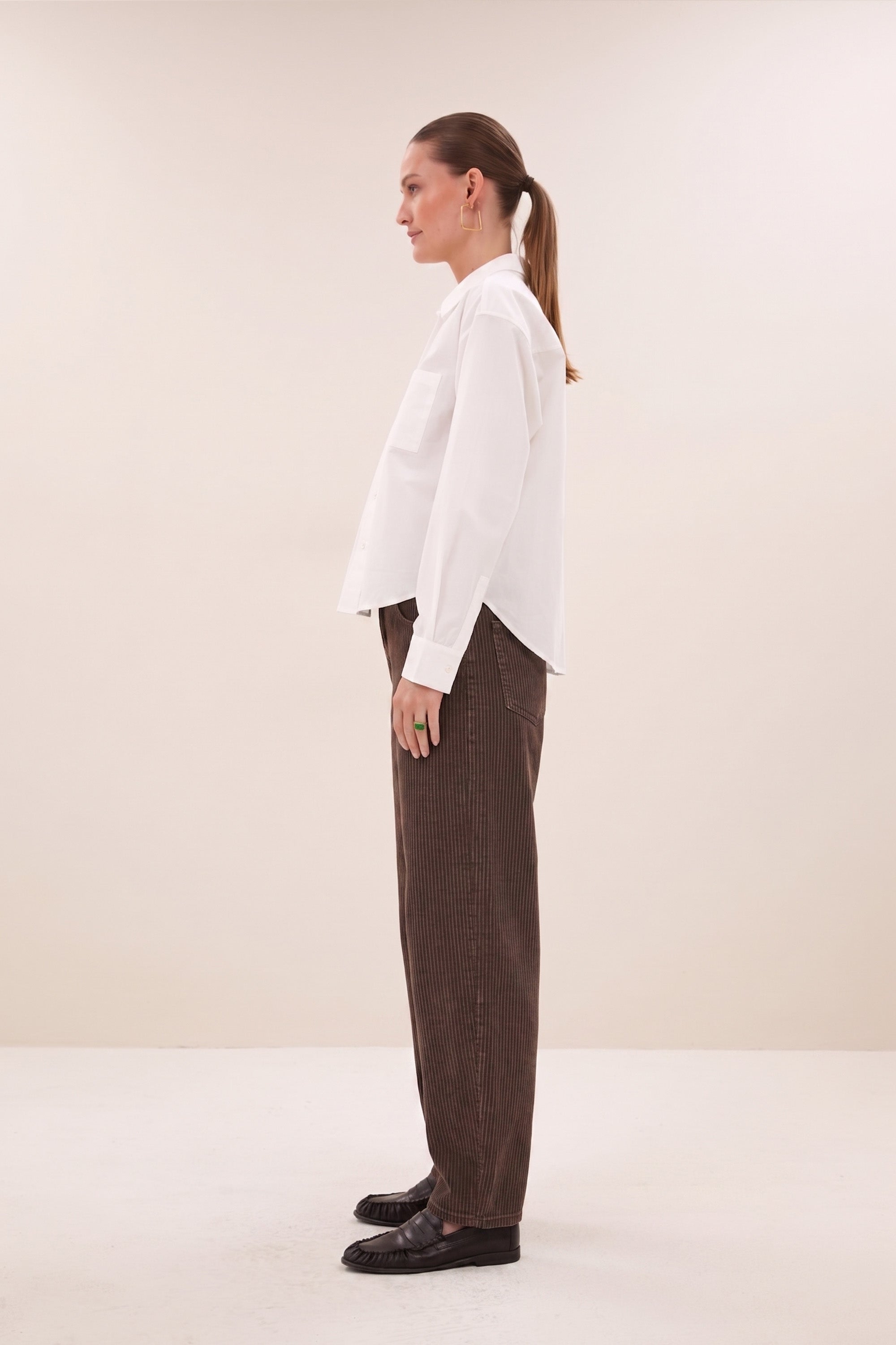 lise poplin blouse | white