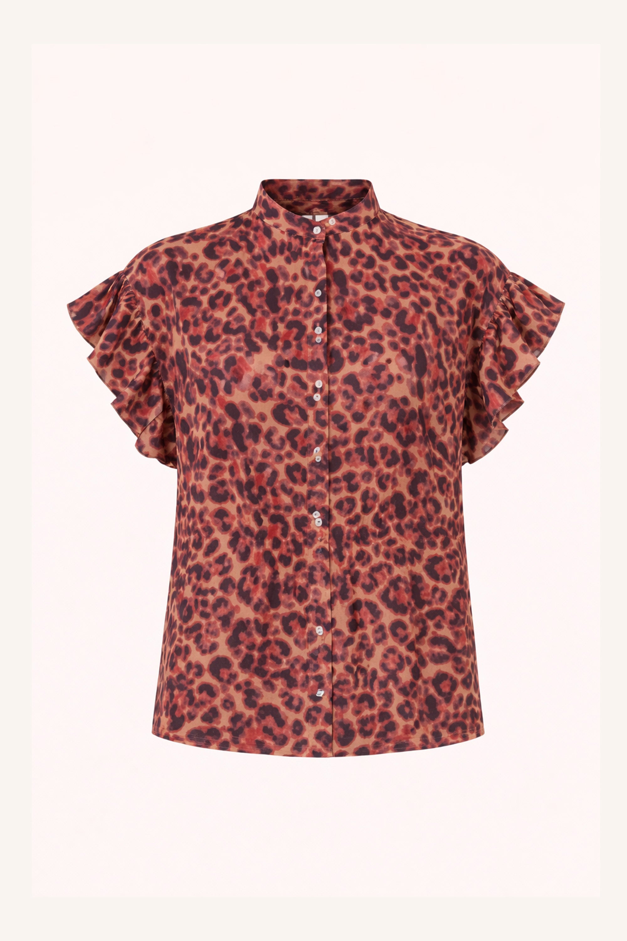 saki-cheetah-blouse-cheetah-blush-vleermuis mouw-knoopsluiting-draagbaar als set-by-bar-productfoto