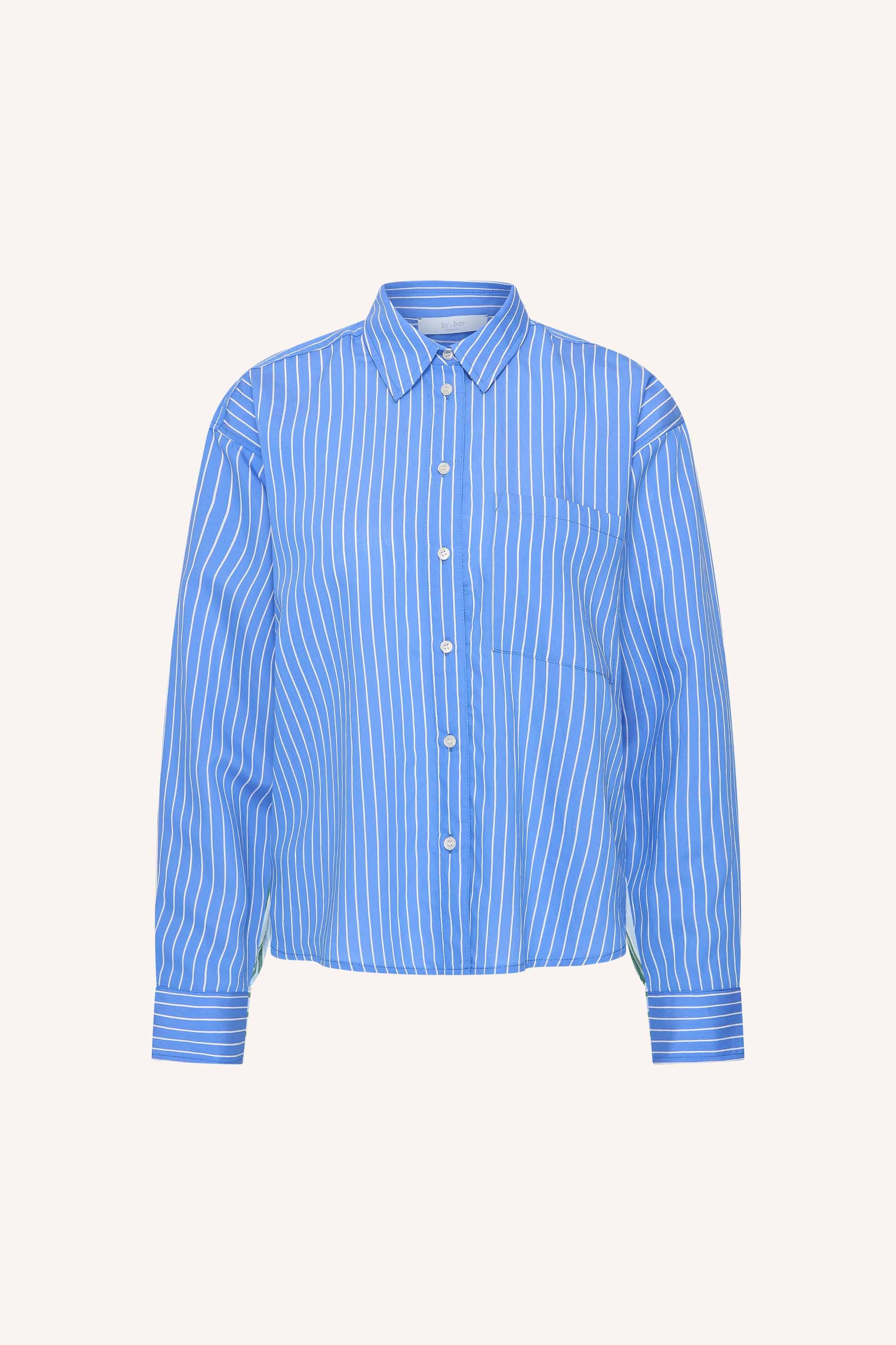 lise stripe blouse | azul blue stripe