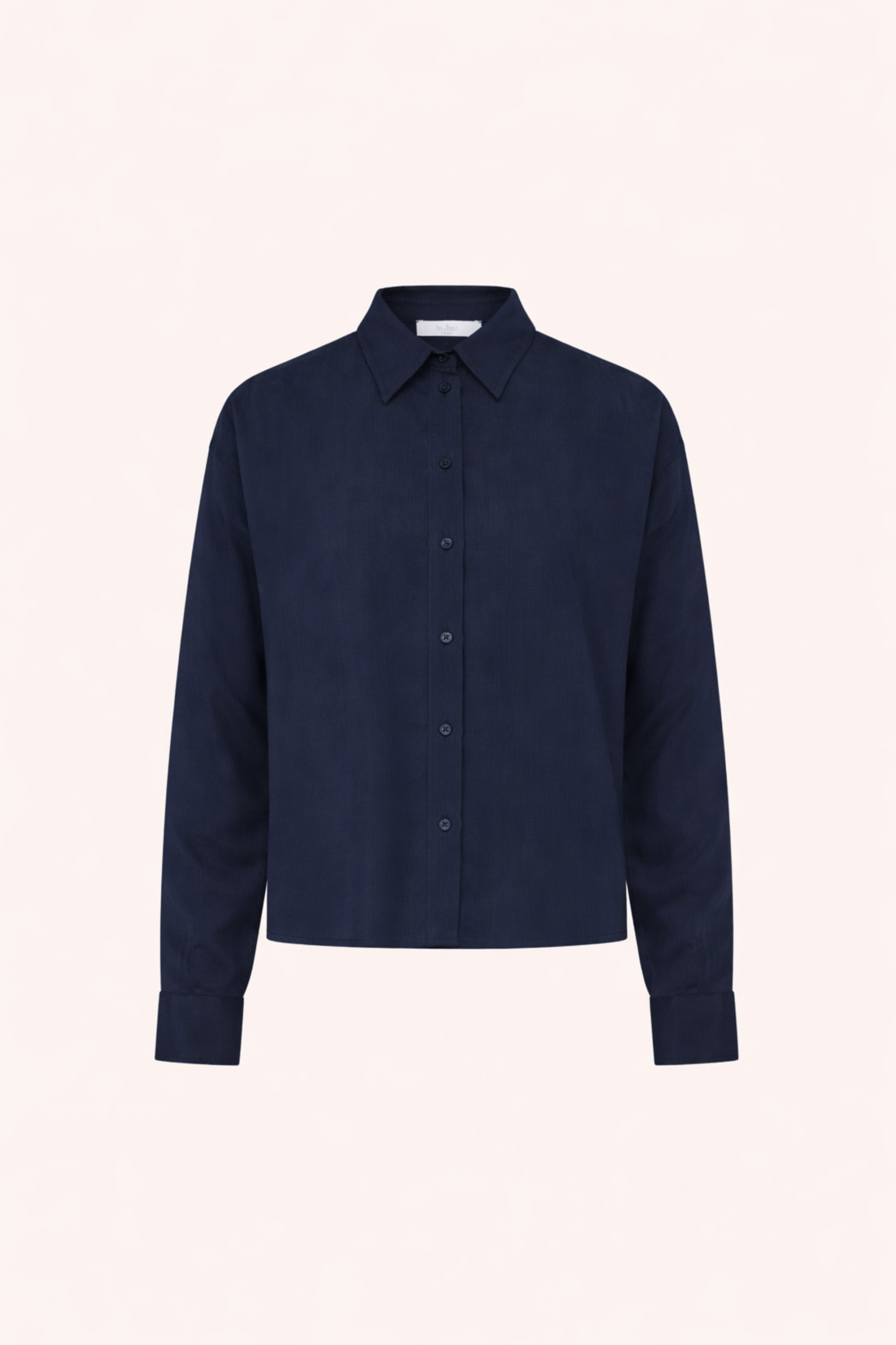 kris satin stripe blouse | night sky