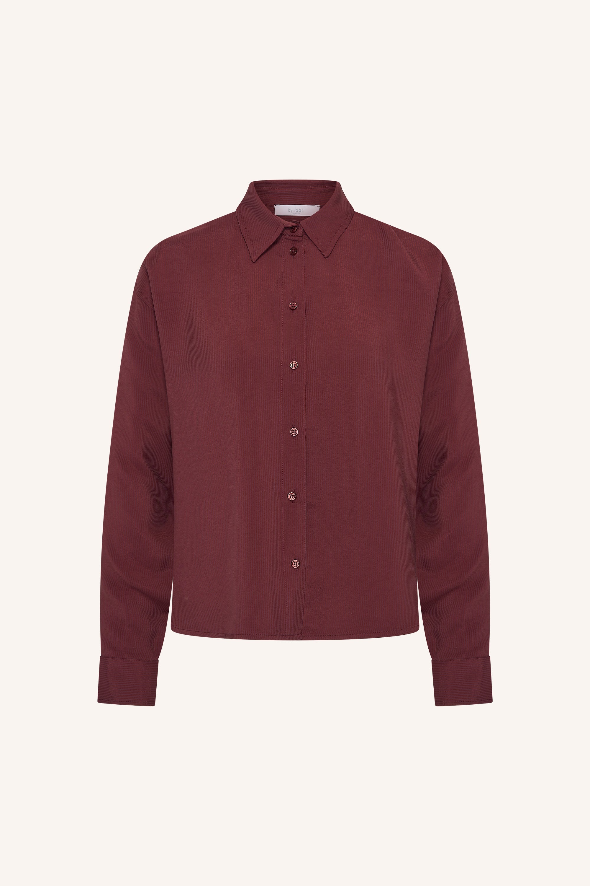 kris-satin-stripe-blouse-pecan-all-time classic-gemaakt door weefspecialist-tijdloze pasvorm-by-bar-productfoto