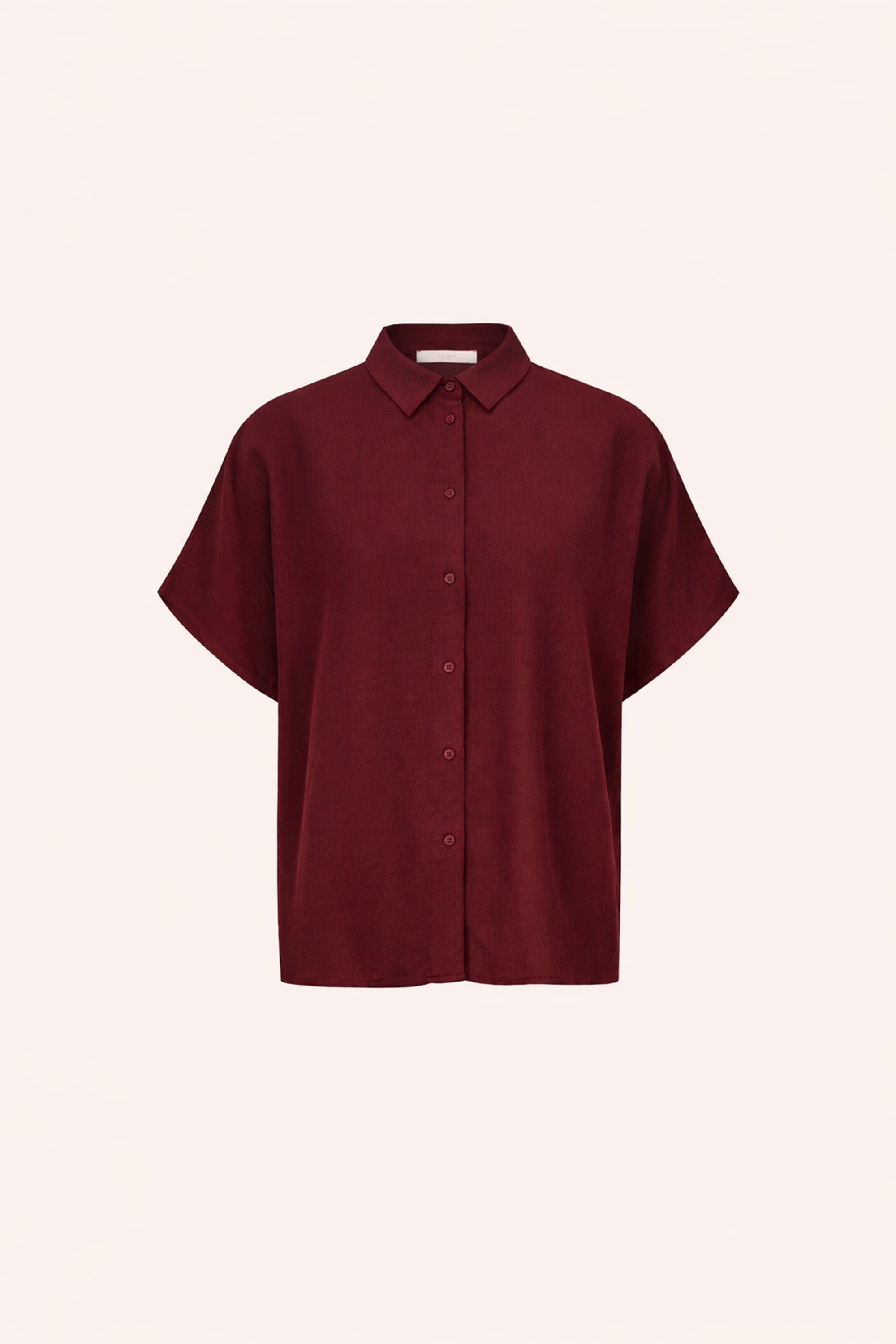 barley-viscose-blouse-wine-knoopsluiting-opstaande kraag-draagbaar als set-by-bar-productfoto