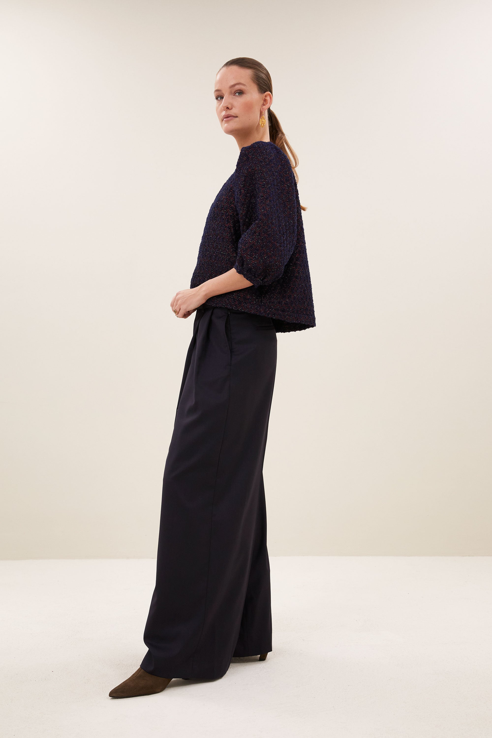mauri sparkle blouse | diamond check