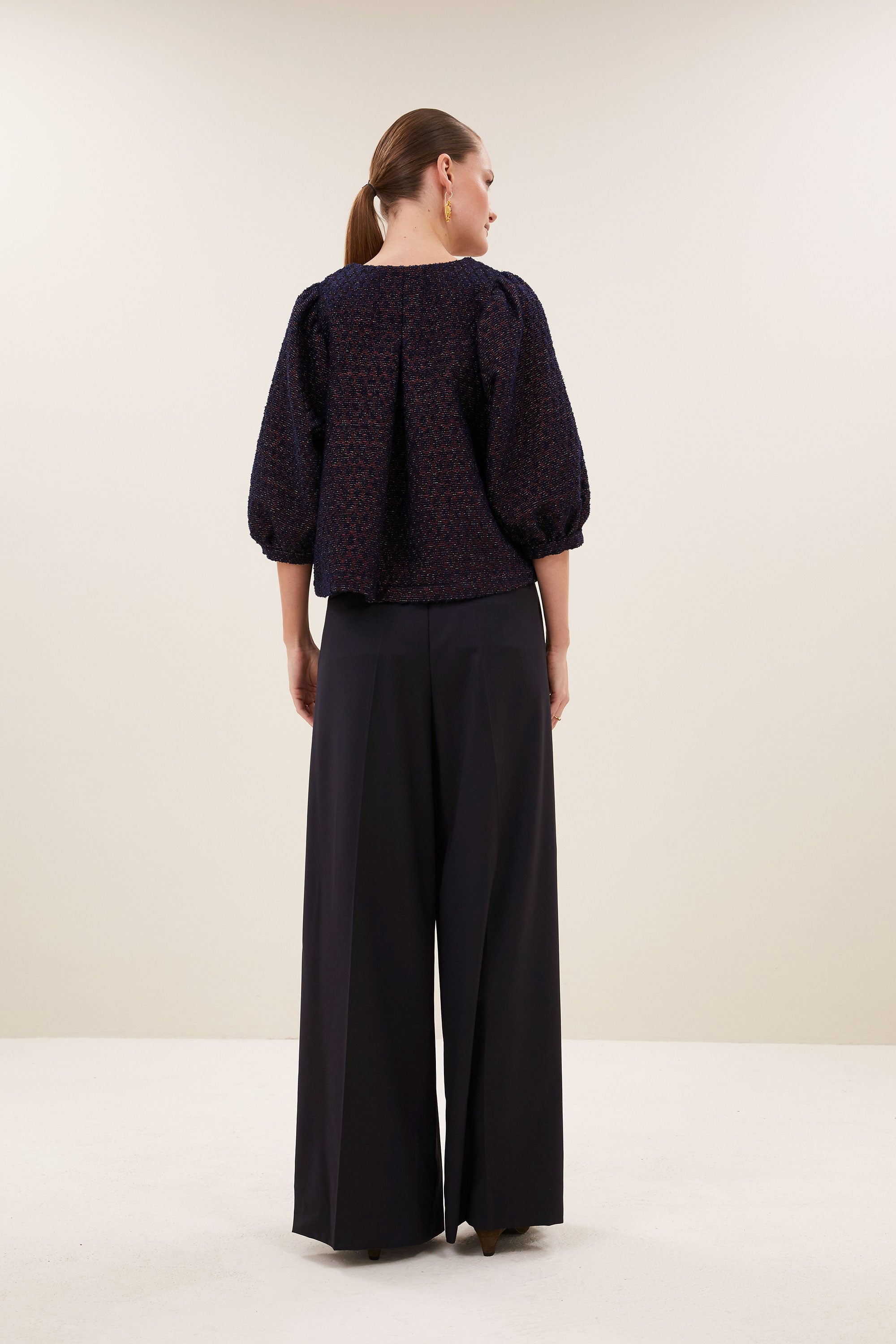 mauri sparkle blouse | diamond check