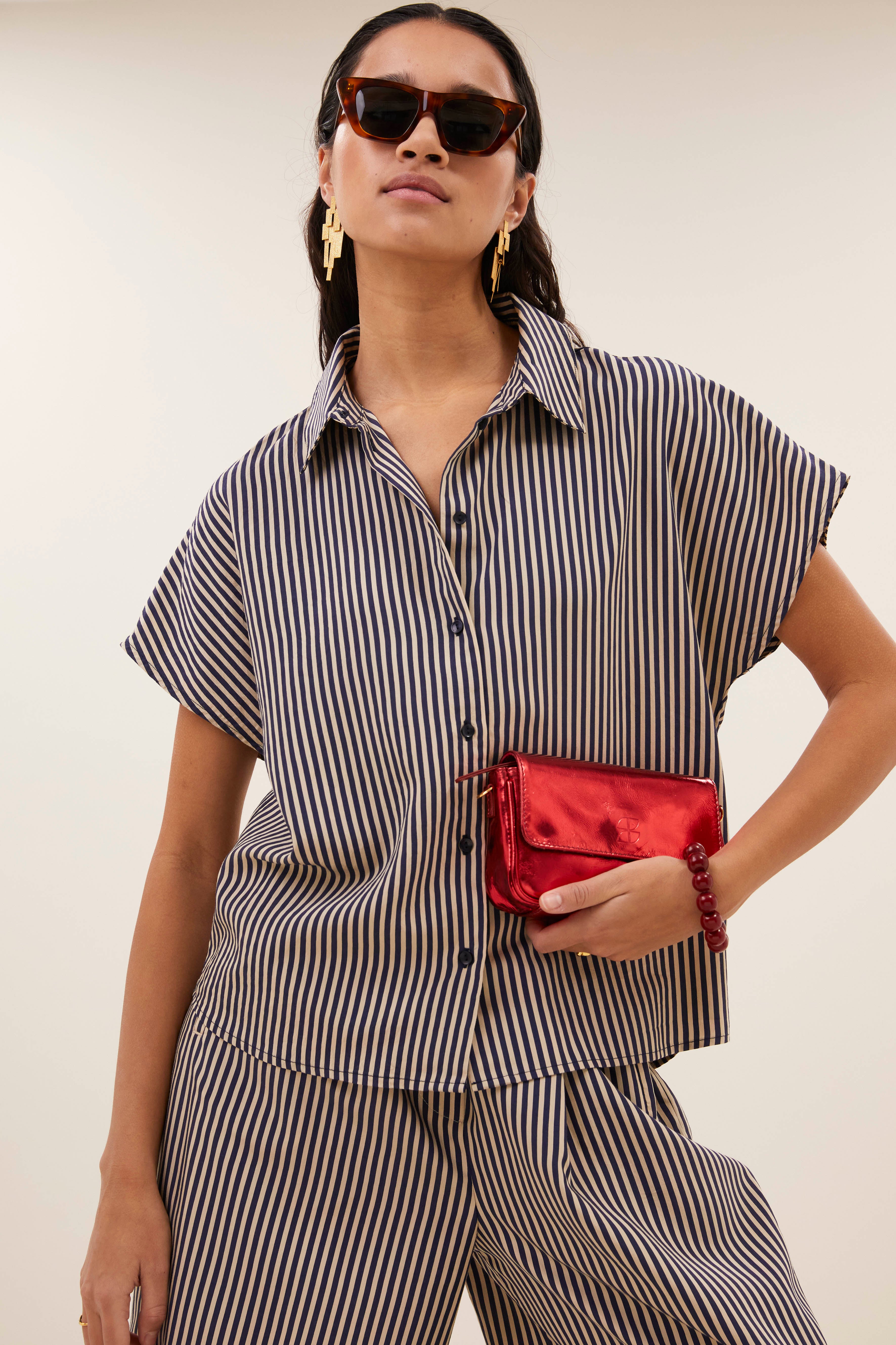 blouse-barley stripe blouse midnight stripe-by-bar-