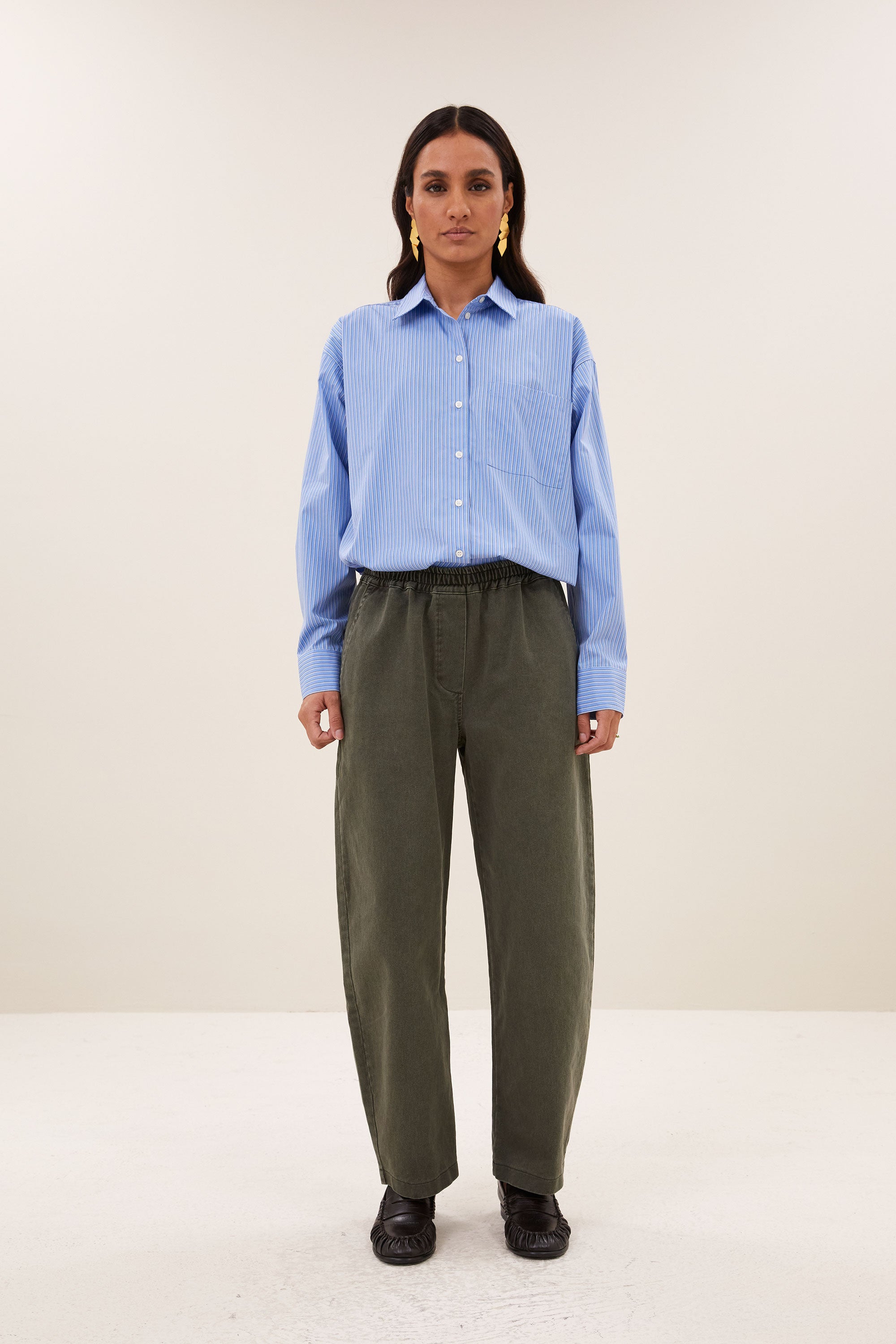 lise cloud blouse | cloud blue stripe