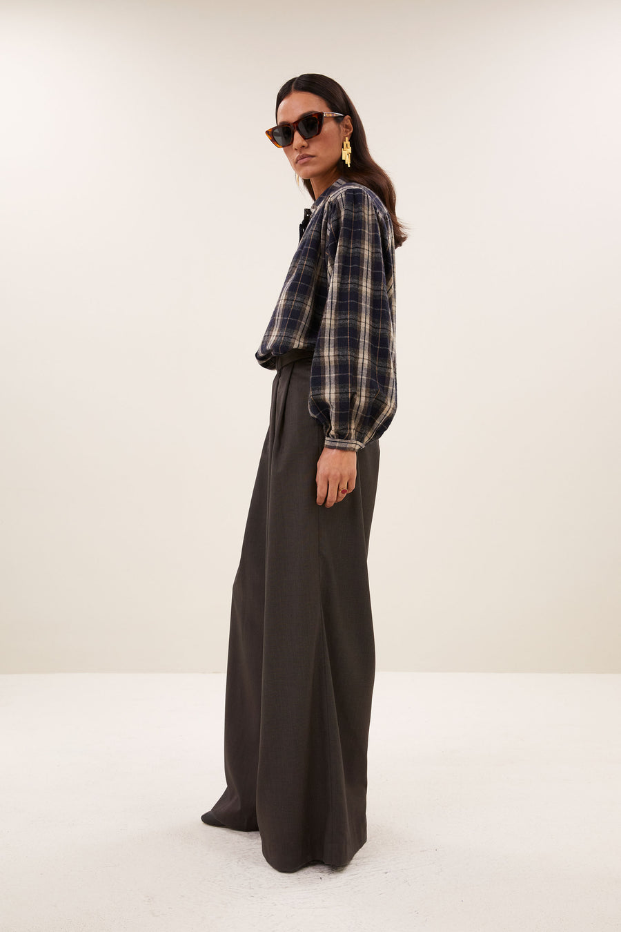 jagger check blouse | jagger check