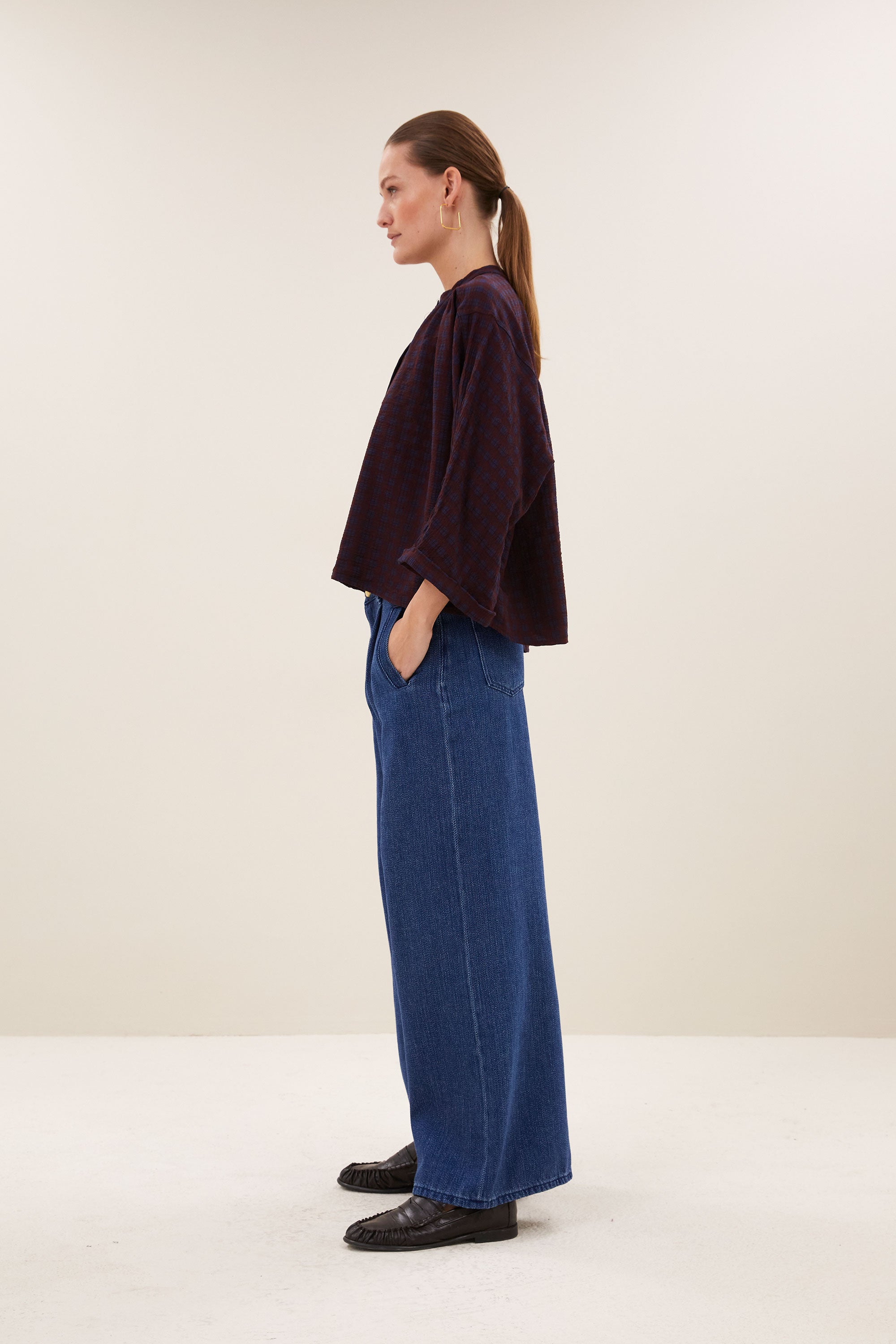 jess blouse | wine check