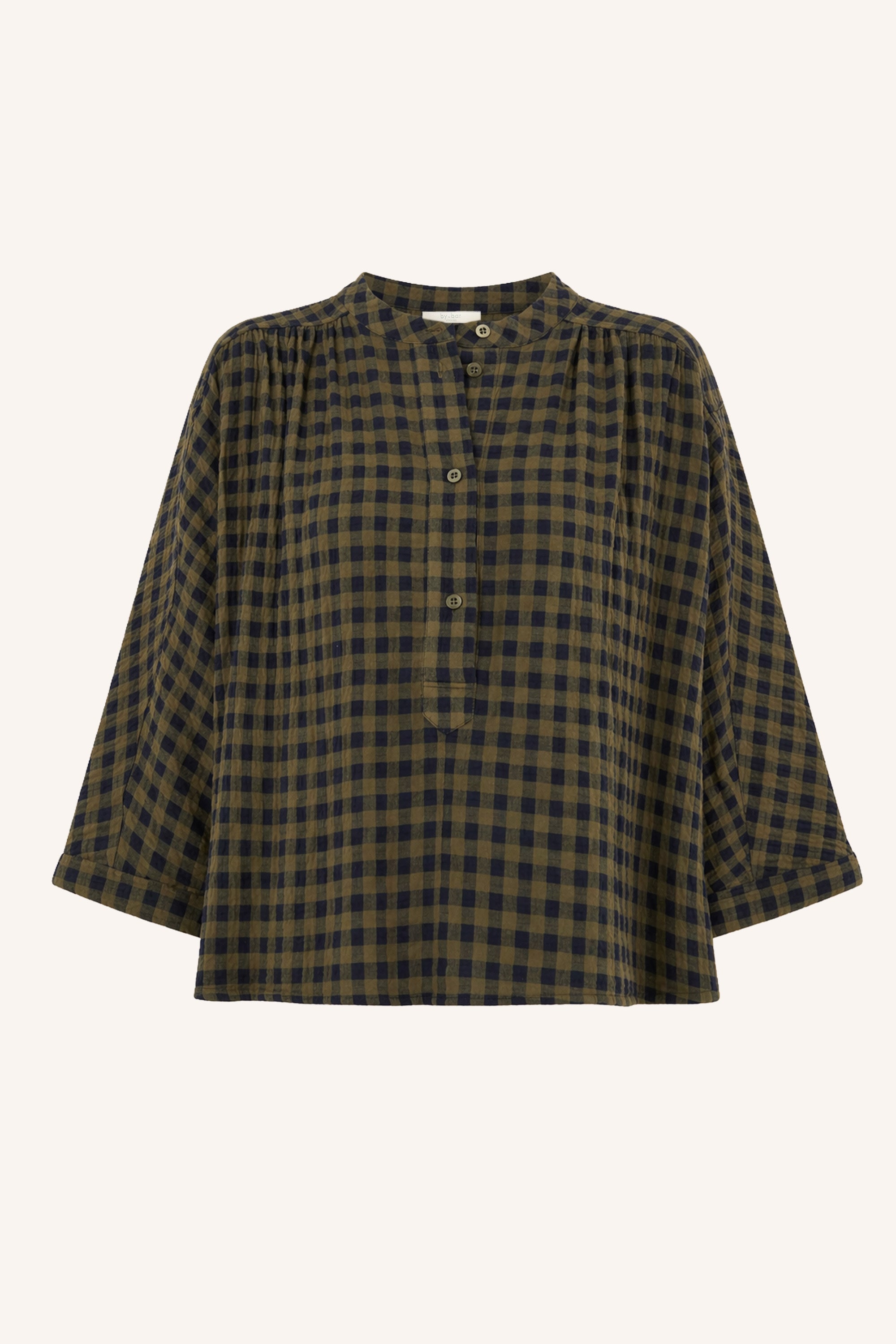 jess blouse | olive check