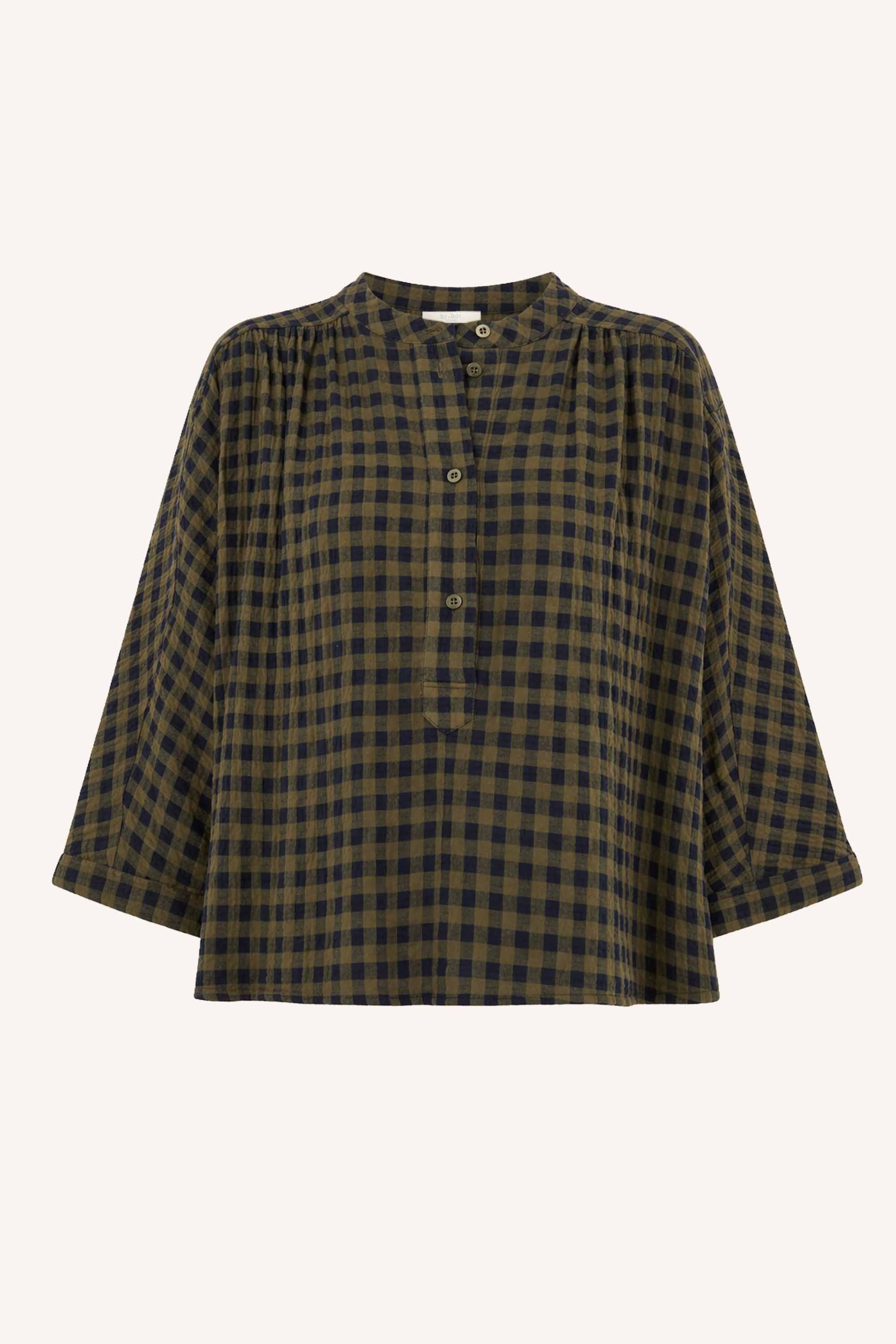 jess blouse | olive check