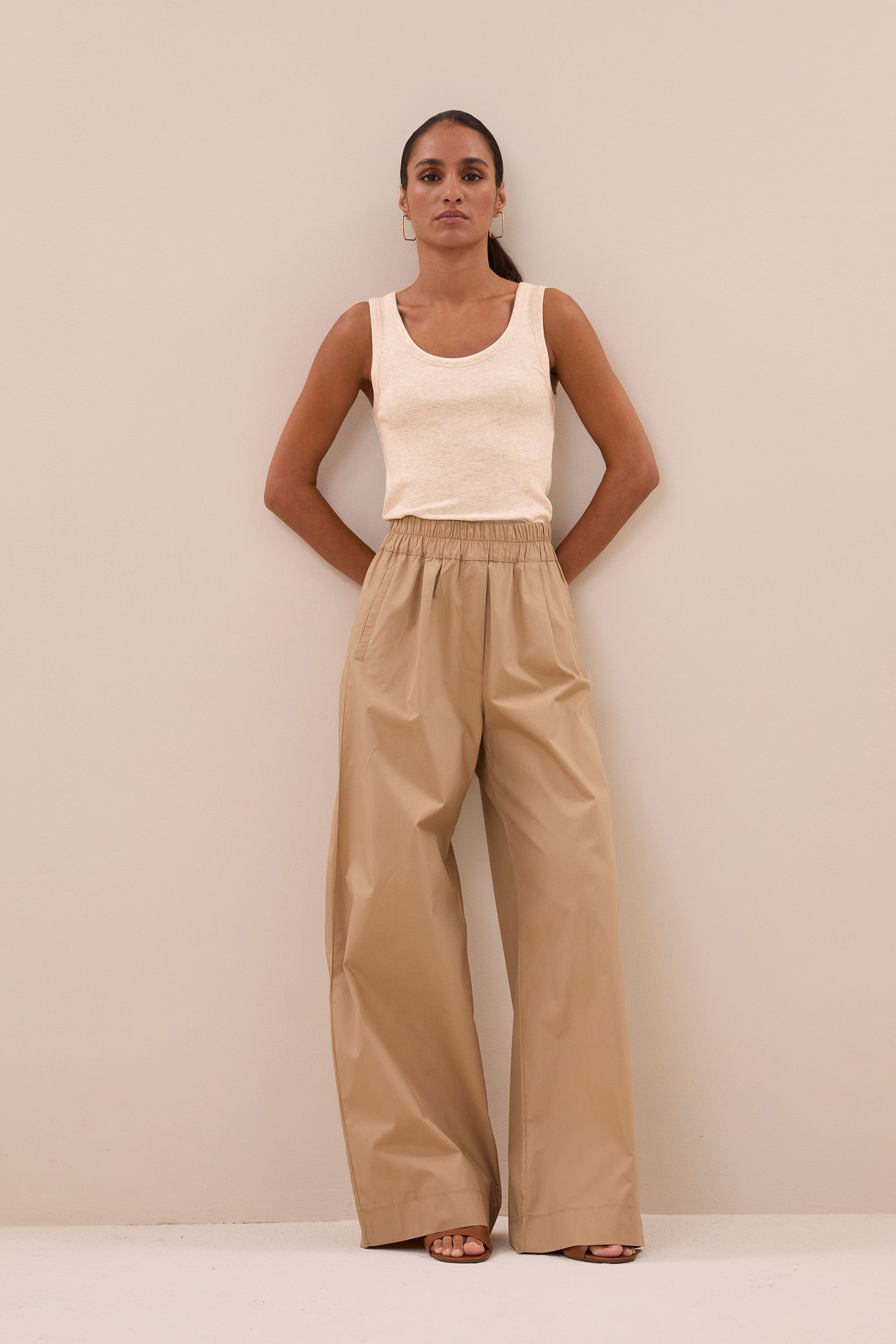 joky rib singlet | oyster