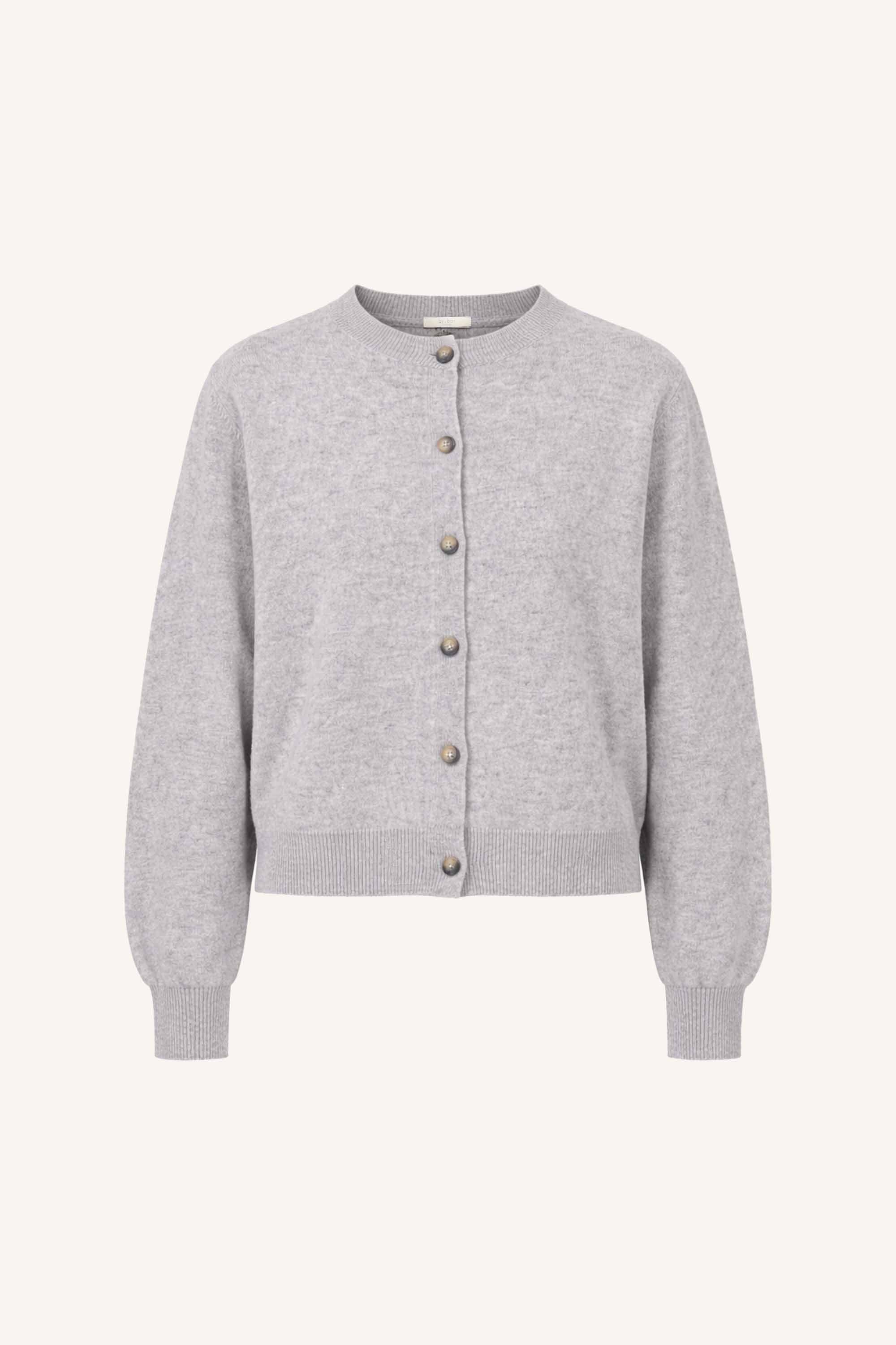 cleo merino cardigan | grey melee