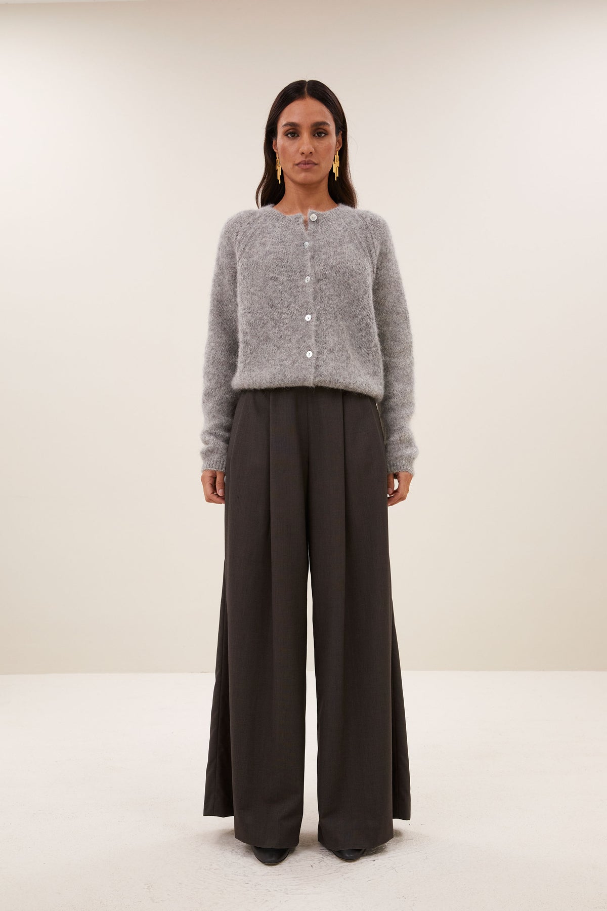 falon cardigan | grey melee