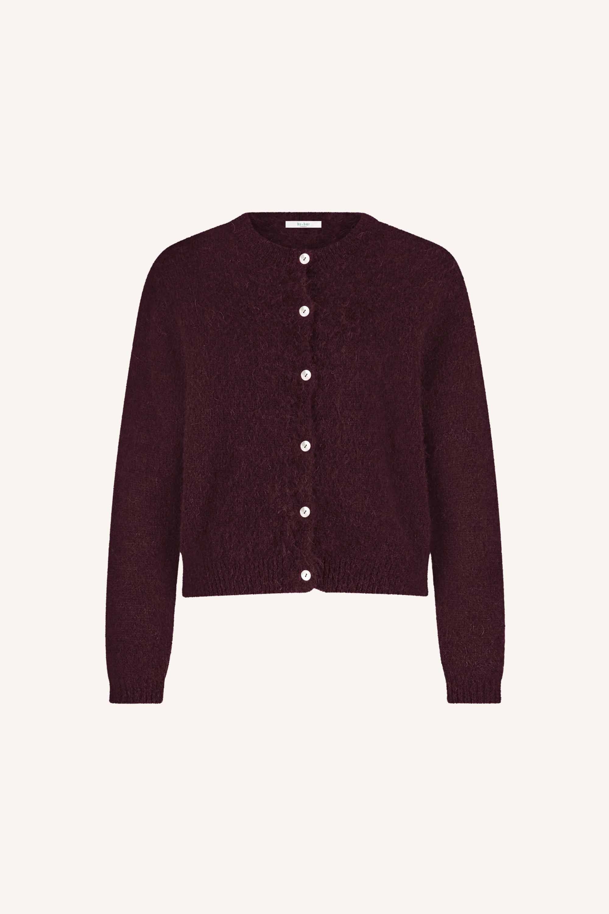 cleo cardigan | deep wine
