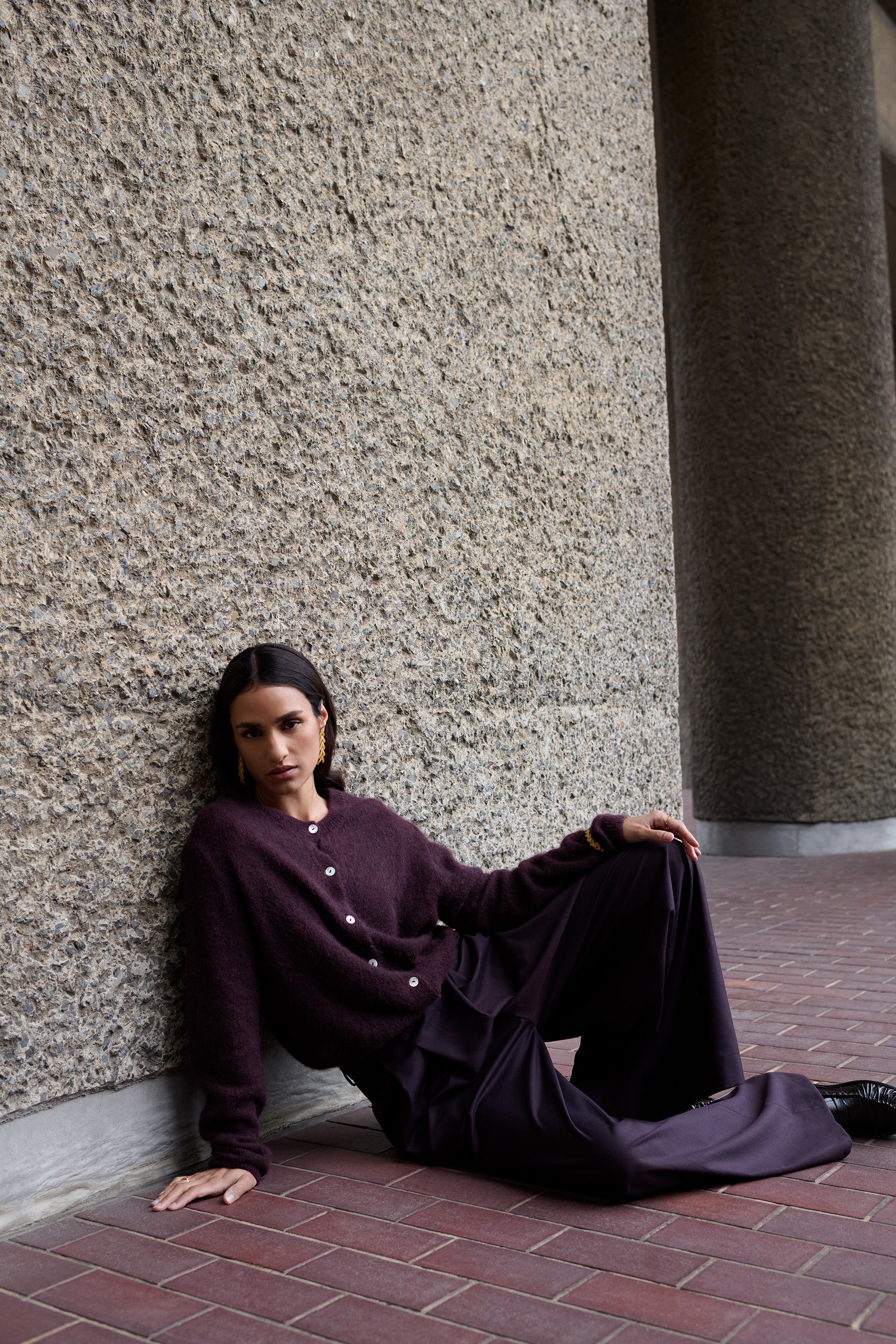 cleo cardigan | deep brown