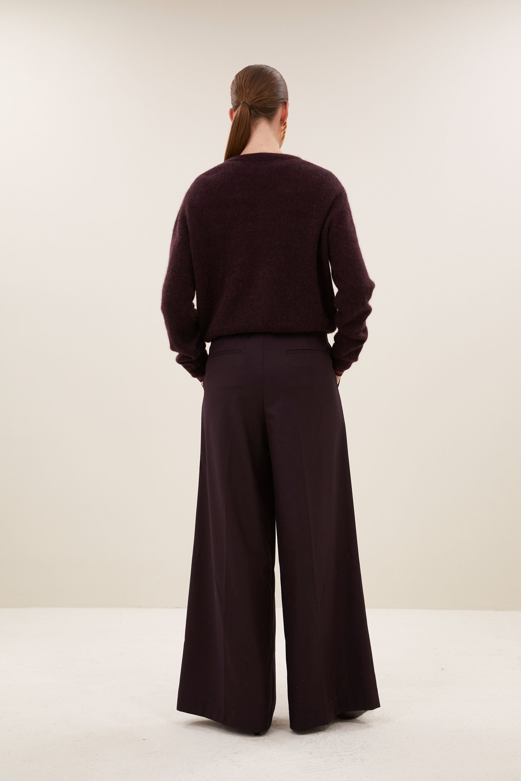 cleo cardigan | deep wine