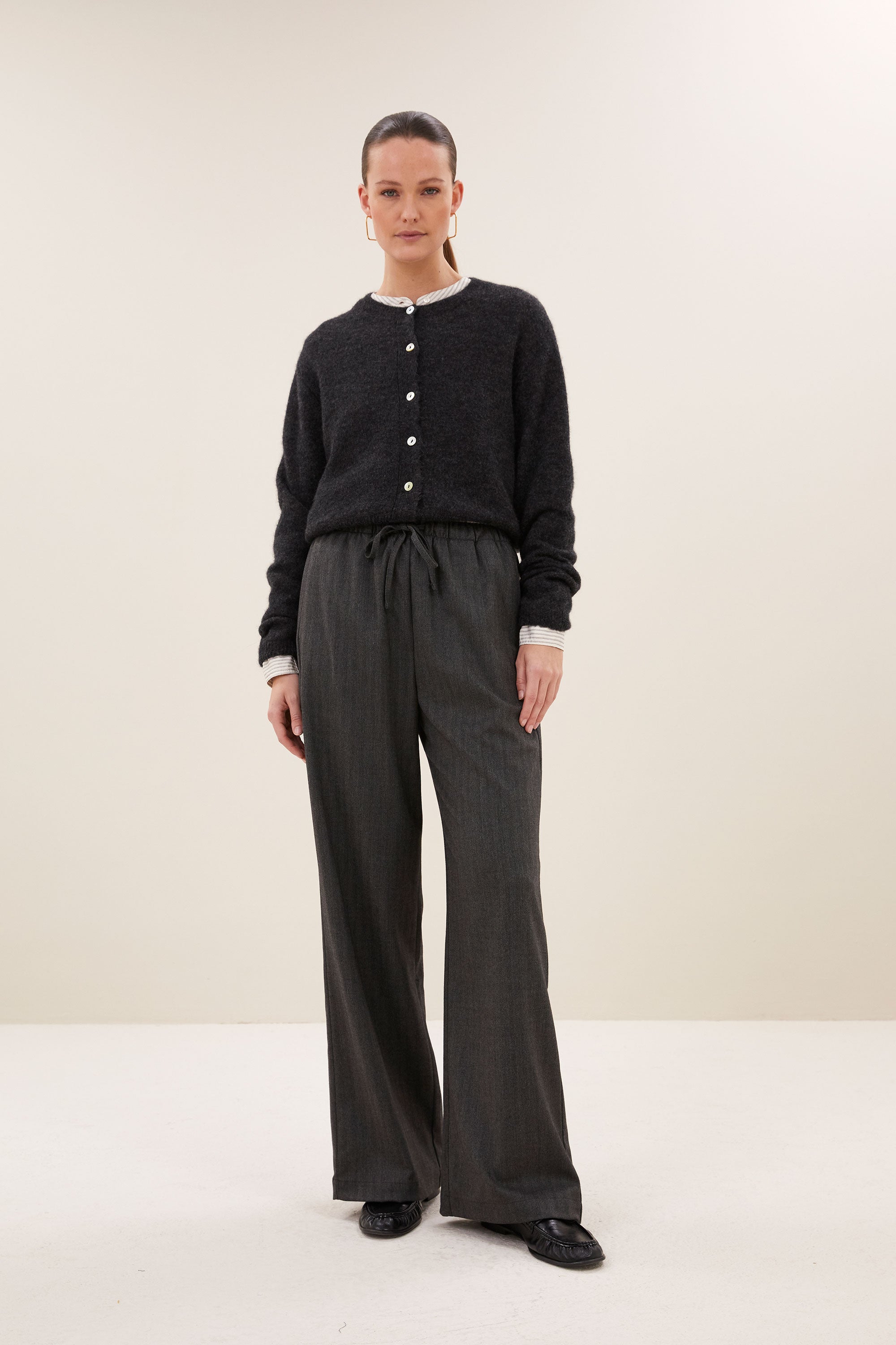 cleo cardigan | dark grey melee