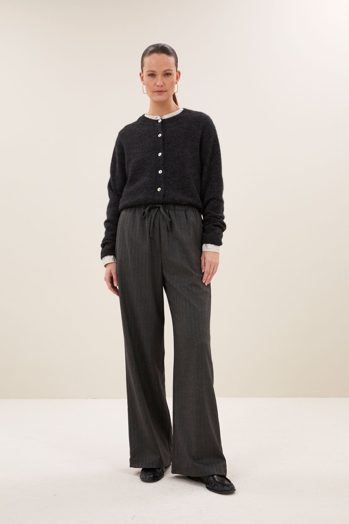 cleo cardigan | dark grey melee