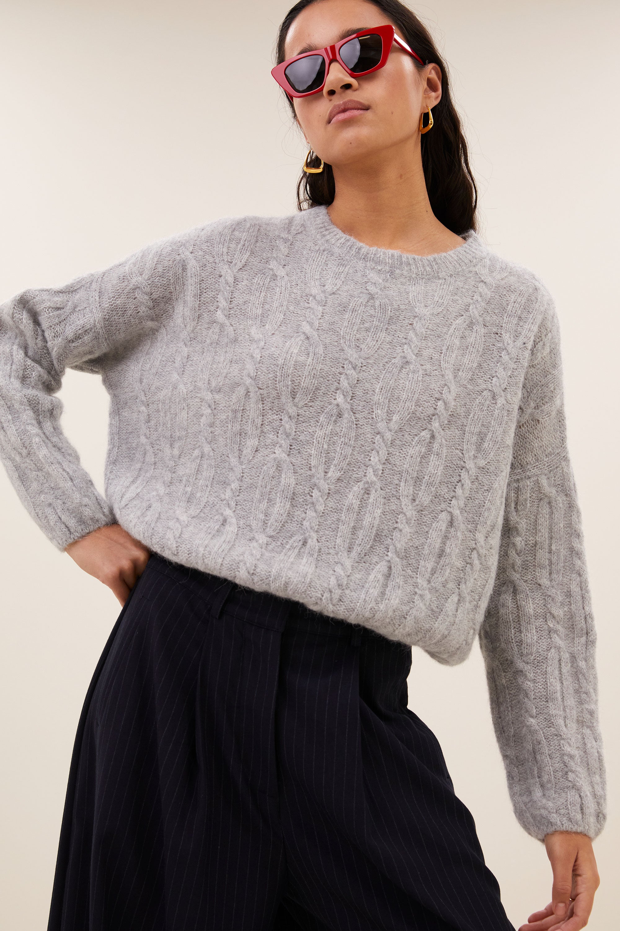 lora pullover | grey melee