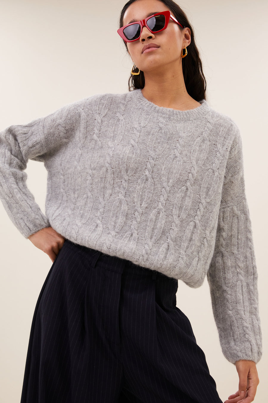lora pullover | grey melee