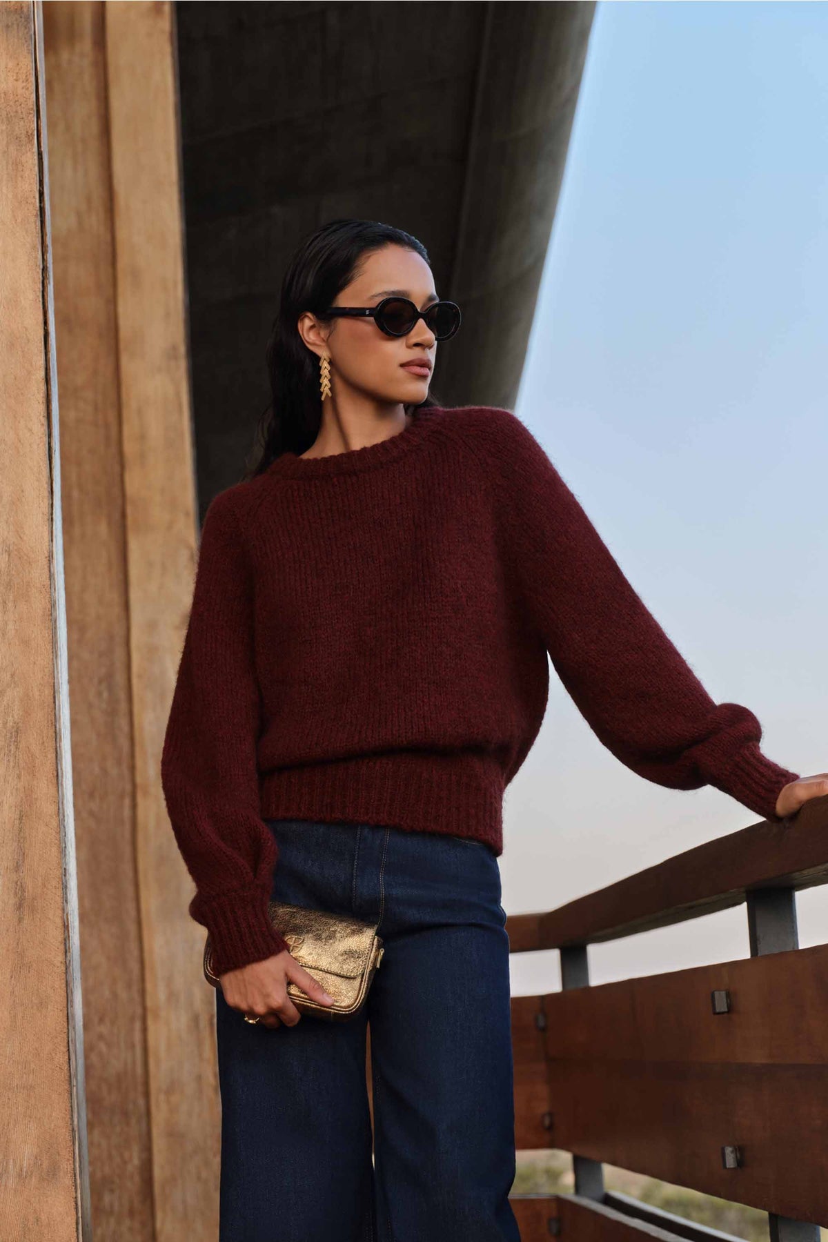 lucia pullover | wine