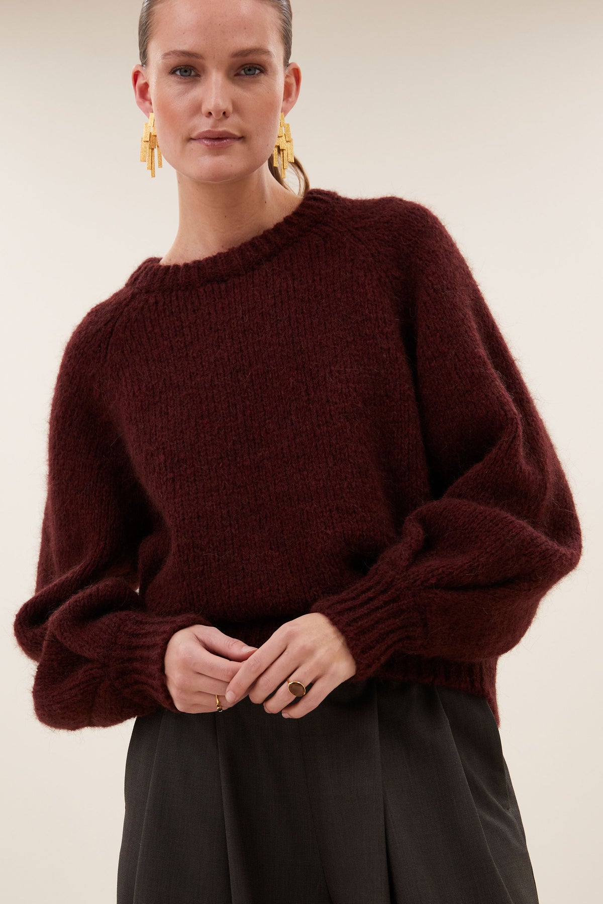 lucia pullover | wine