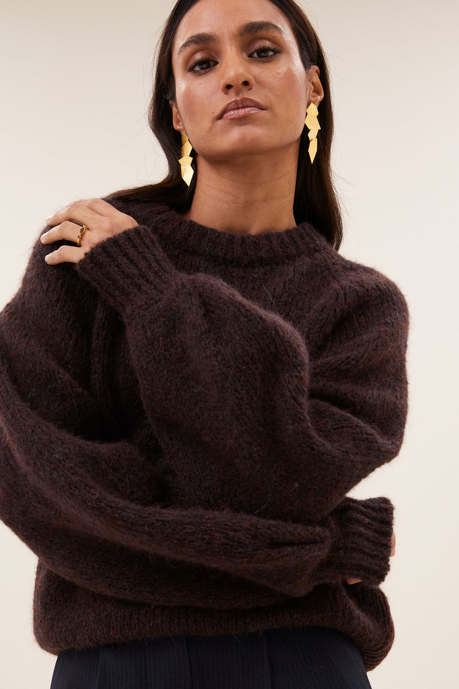 lucia pullover | chocolate brown