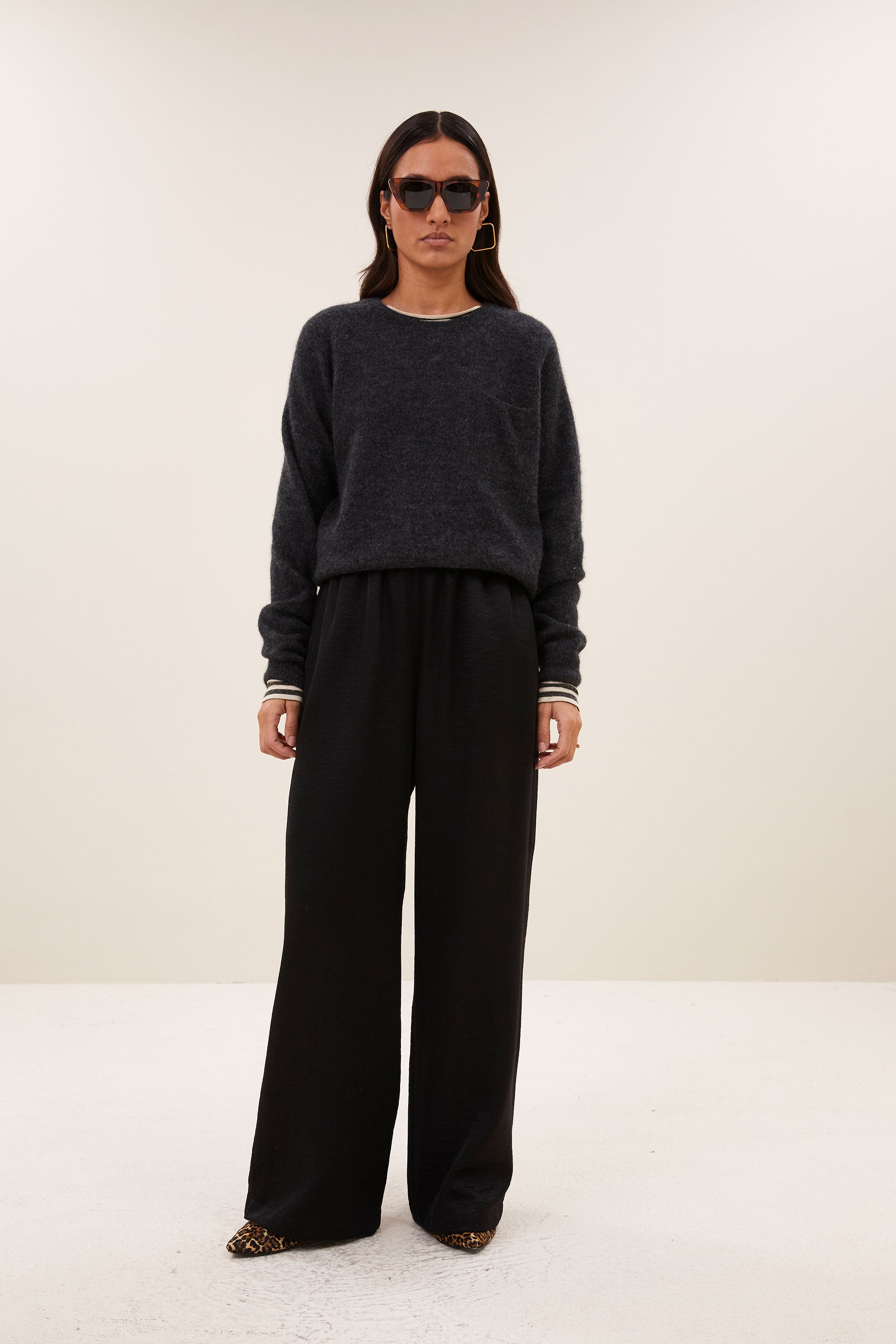 polly pullover | dark grey melee
