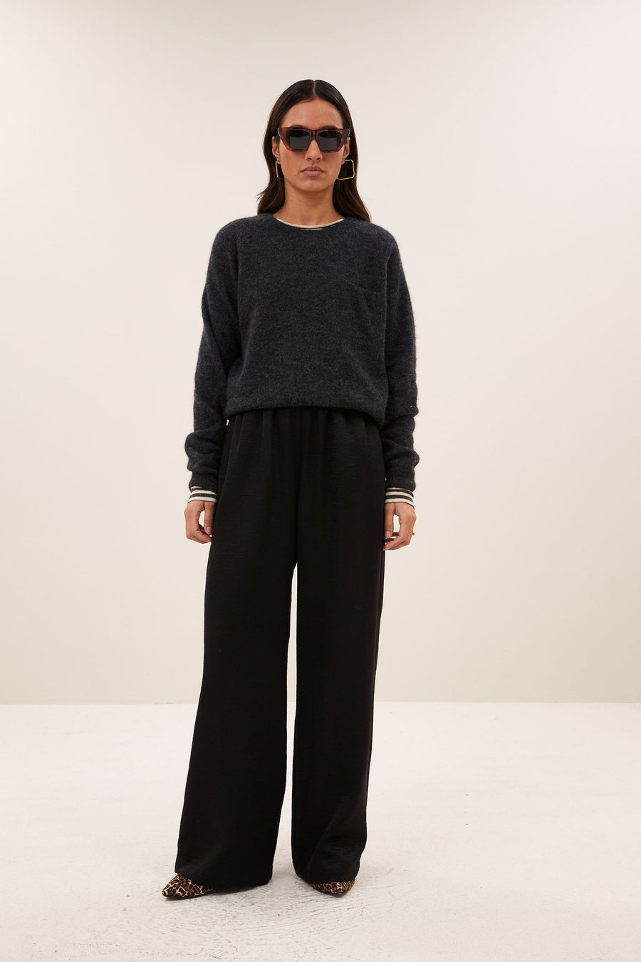 polly pullover | dark grey melee