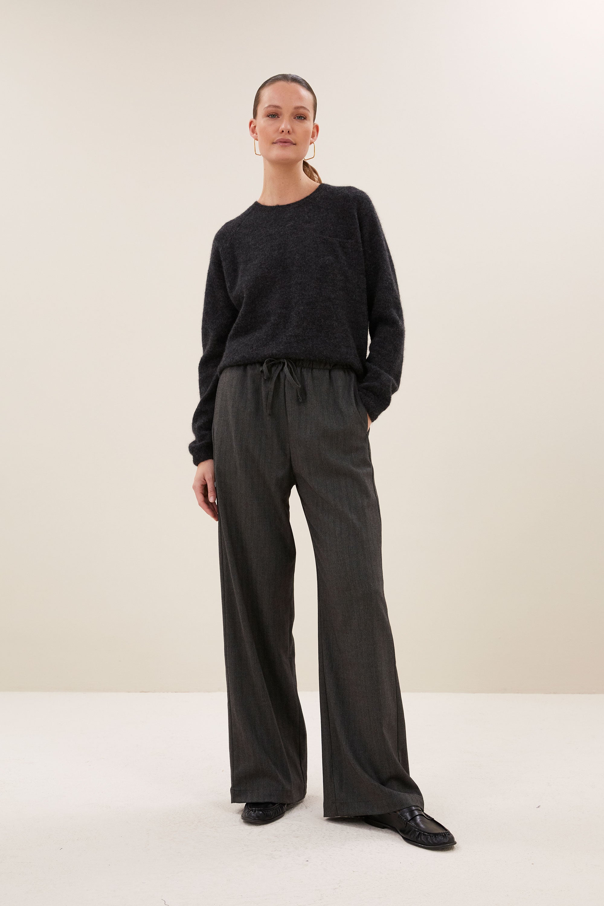 polly pullover | dark grey melee