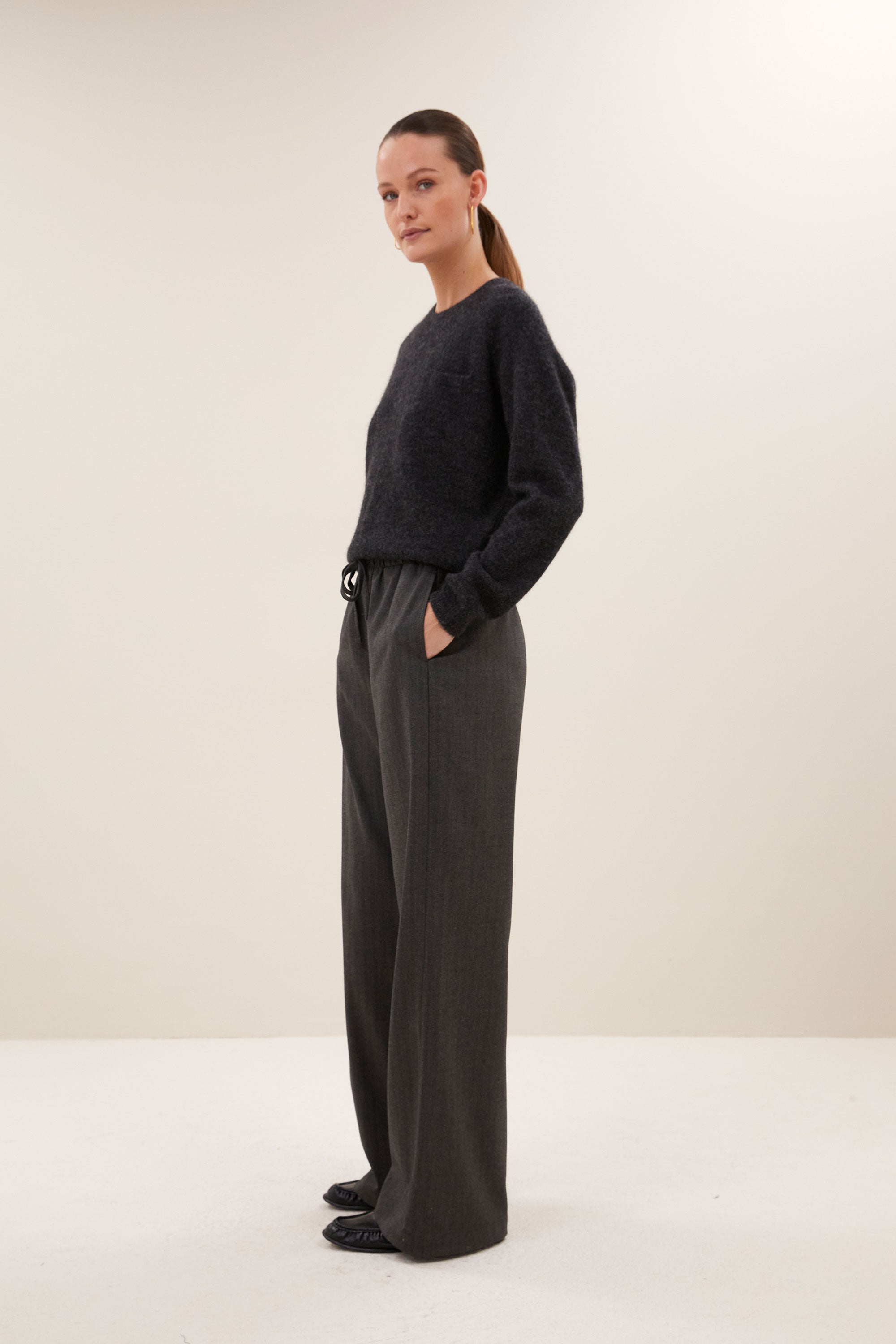 polly pullover | dark grey melee