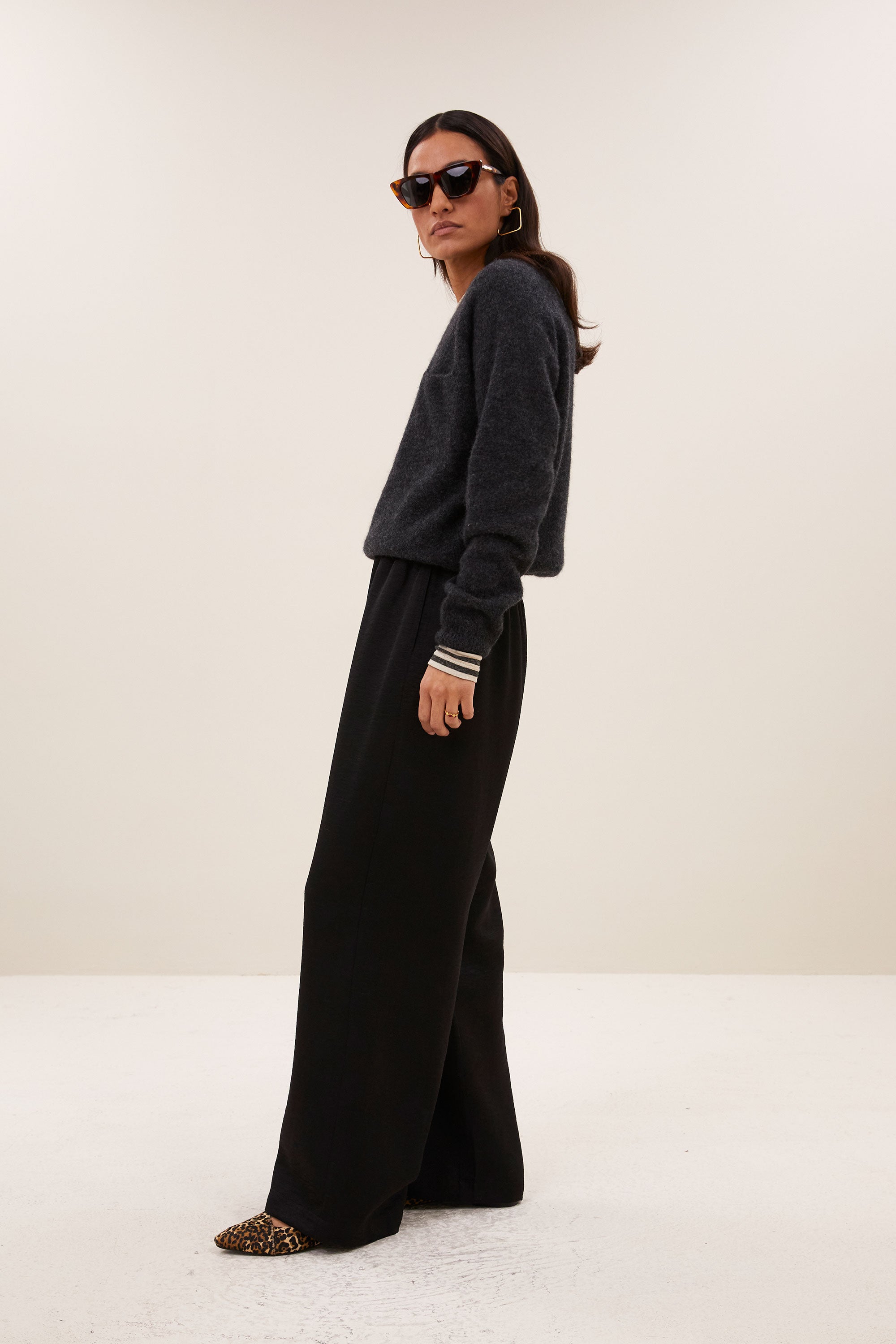 polly pullover | dark grey melee